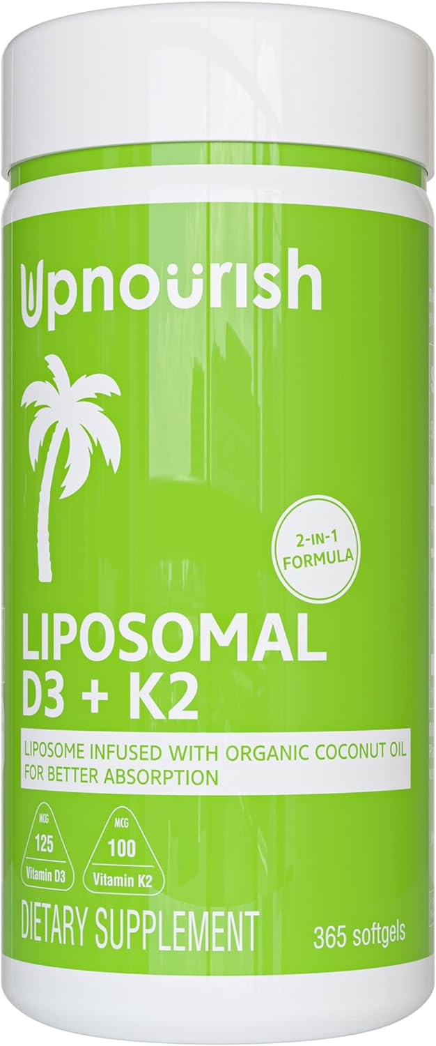 UpNourish Liposomal D3 & K2 MK-7, Advanced Absorption for Optimal Bone and Immun UpNourish uk supplements