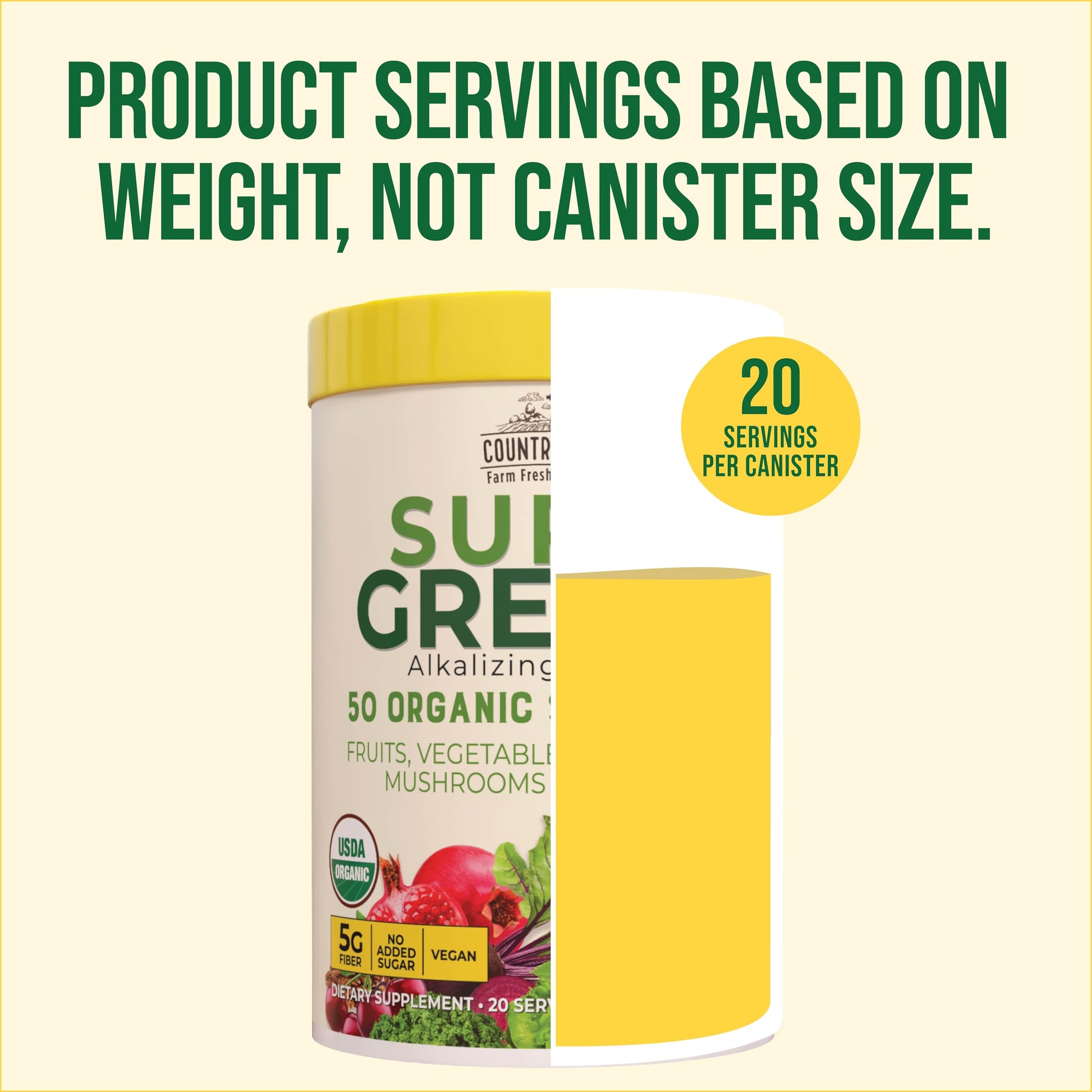 Country Farms Super Greens Apple Banana Powder Smoothie, Organic Super Foods, USDA Organic Drink Mix, Fruits, Vegetables, Mushrooms, Superfood Nutrition, 40 Servings, 2 Pack Country Farms uk supplements