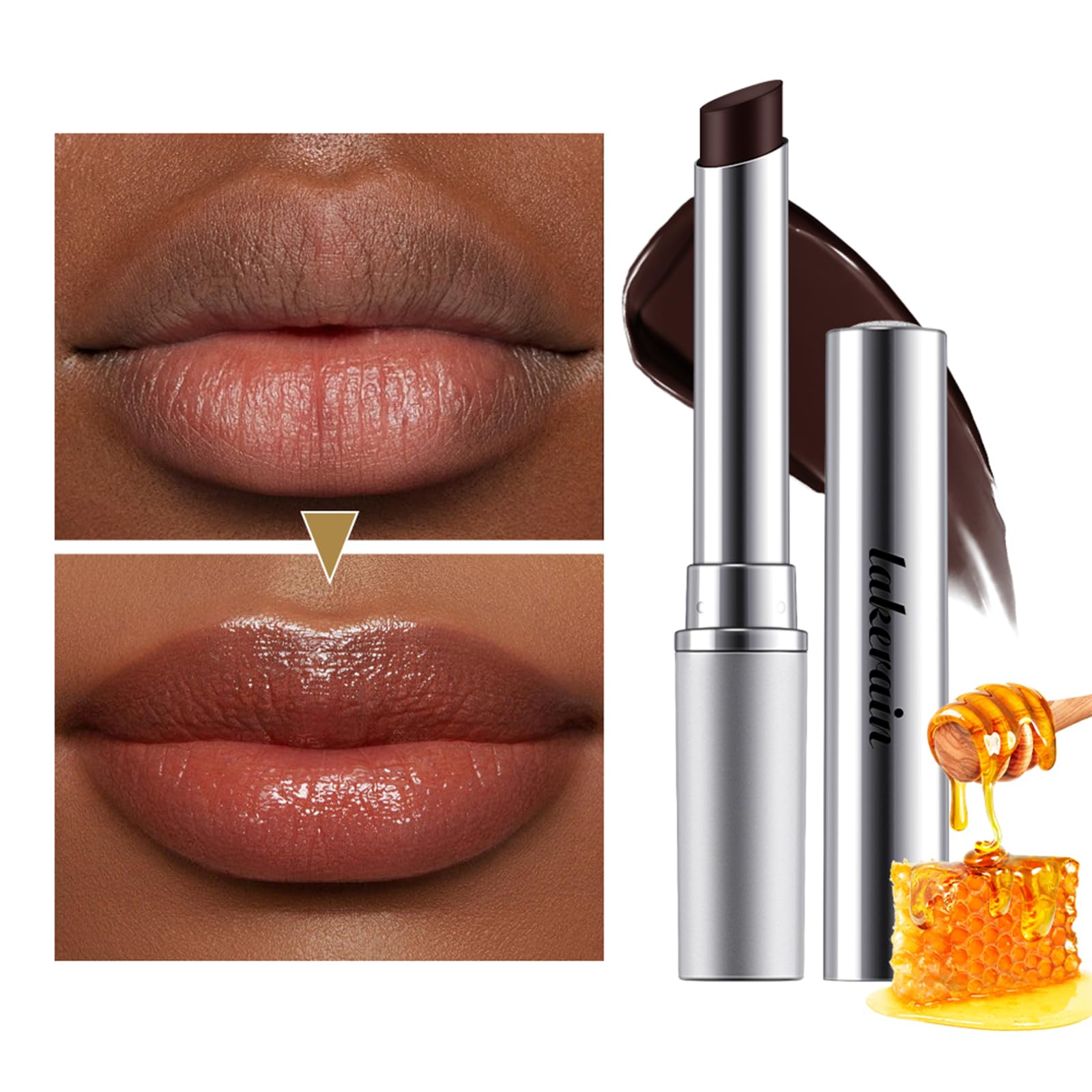 Honey Lipstick Tinted Lip Balm - Sheer Hydrating Lipstick for All Skin Tones - Moisturizing Lip Color, Nourishing Lip Balm with a Hint of Natural Black Cherry Tint BAISEN DIARY uk supplements