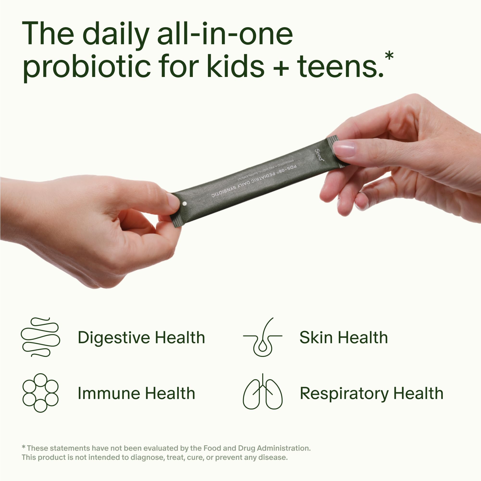 Seed PDS-08 Pediatric Daily Synbiotic - Fiber-Based Prebiotic & Probiotic for Kids - Digestive Health, Regularity, Constipation Relief - Ages 3-17 - Vegan and Shelf-Stable - 30 Sachets (30-Day Supply) Visit the Seed Store uk supplements