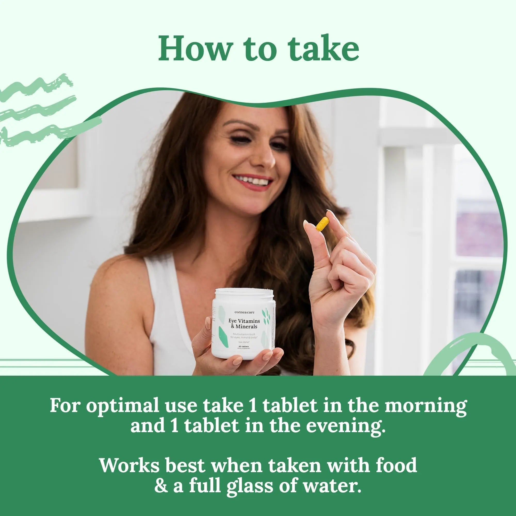 CorneaCare Vitamins and Minerals | Multivitamin for Vision & Health | Dry Eye Supplements | 60 Tablets CorneaCare uk supplements