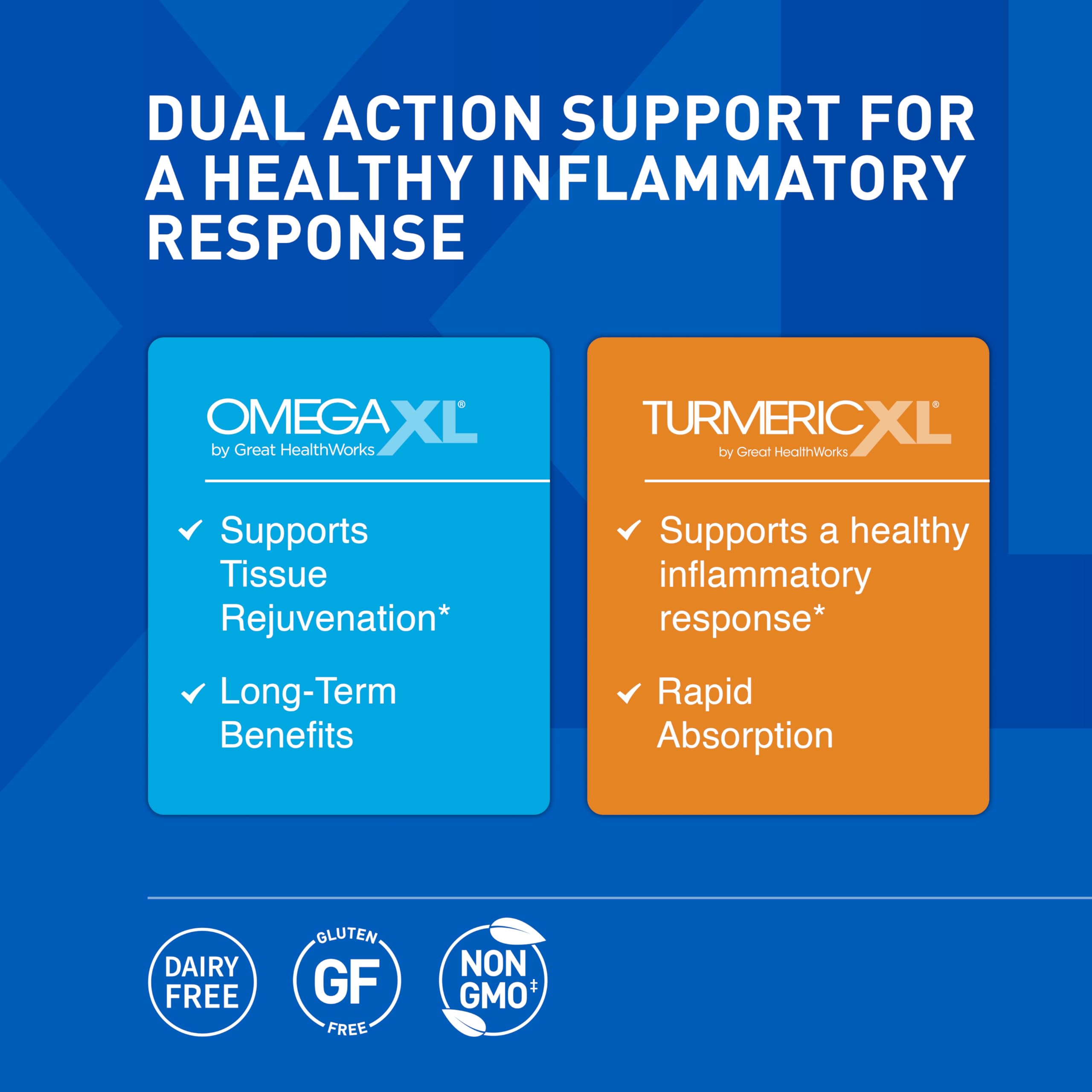 OmegaXL Powerful Joint and Muscle Support Supplement (60 Count) & TurmericXL (30 Count) OmegaXL uk supplements