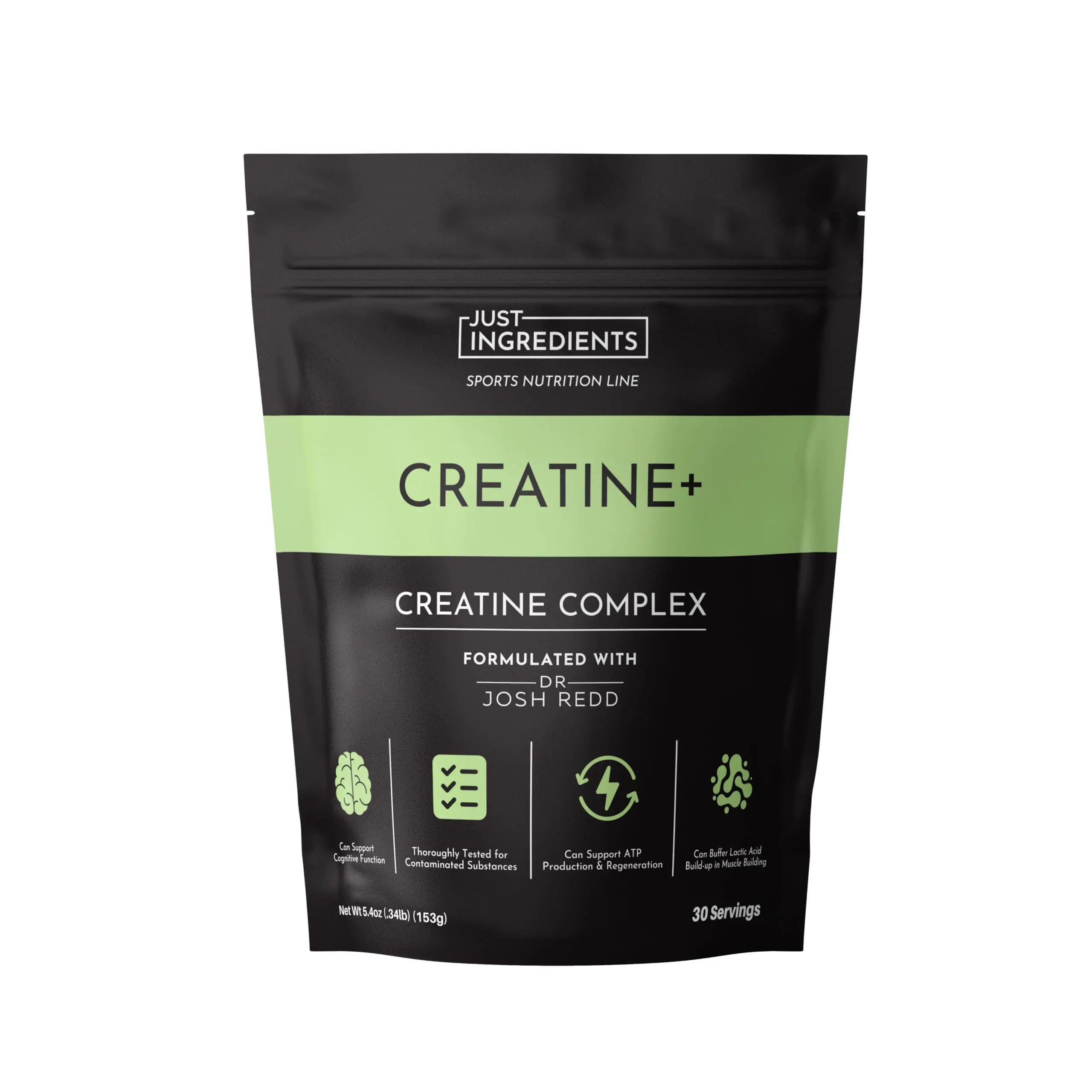 JUST INGREDIENTS Creatine Monohydrate Powder with Rejen Fulvic Mineral Complex - Supports Muscle Recovery, Energy, Strength, Cognitive Function - 30 Servings JUST INGREDIENTS uk supplements
