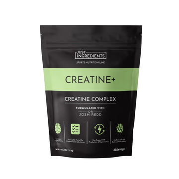 JUST INGREDIENTS Creatine Monohydrate Powder with Rejen Fulvic Mineral Complex - Supports Muscle Recovery, Energy, Strength, Cognitive Function - 30 Servings JUST INGREDIENTS uk supplements
