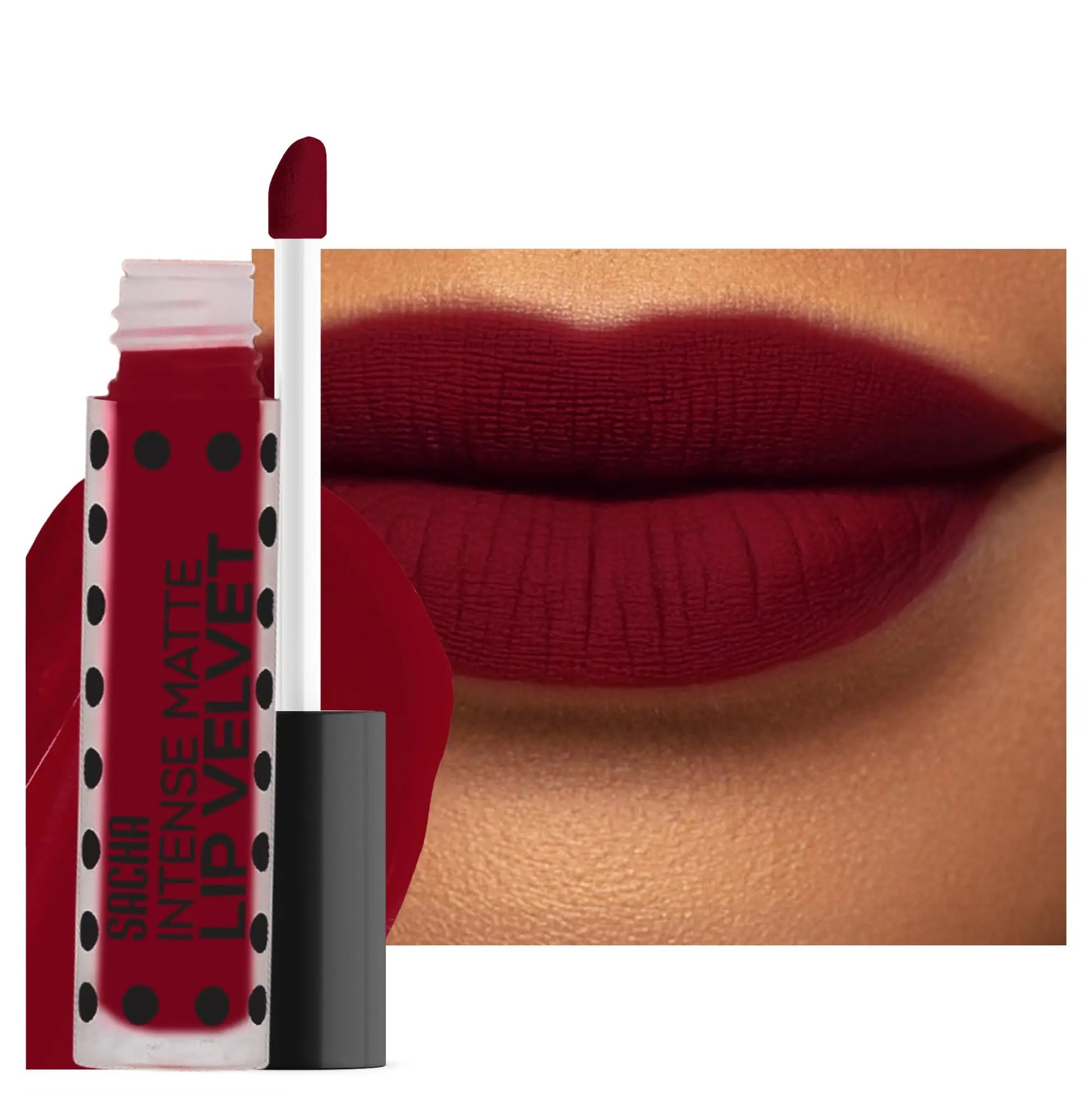 Sacha Cosmetics Intense Matte Lip Velvet Liquid Lipstick, Long-Lasting Velvet Matte Finish, 0.2 fl oz Pass The Money Sacha Cosmetics uk supplements