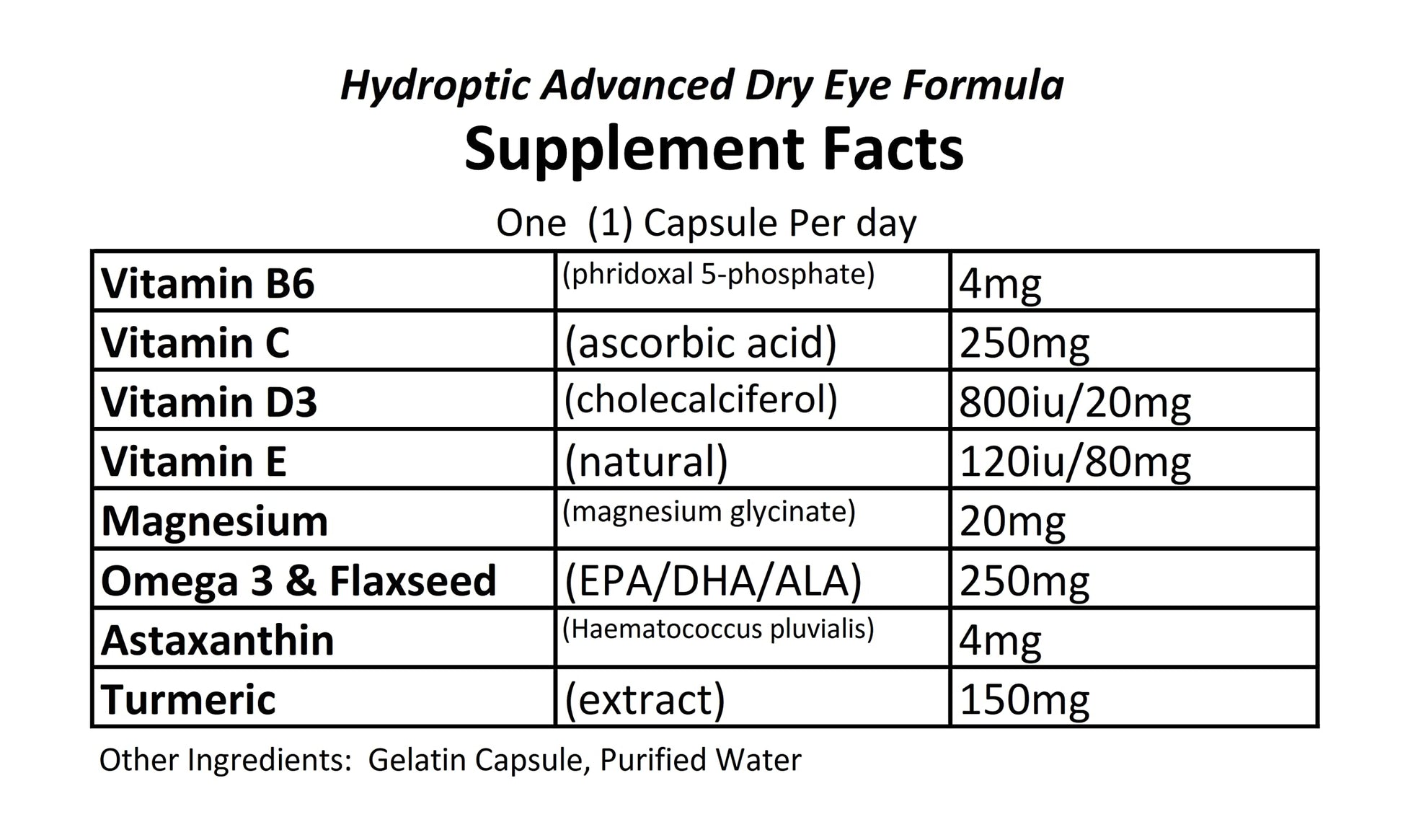Hydroptic Advanced Dry Eye Formula (One-Per-Day) 180 Day Supply ADVANCED THERACEUTICALS uk supplements