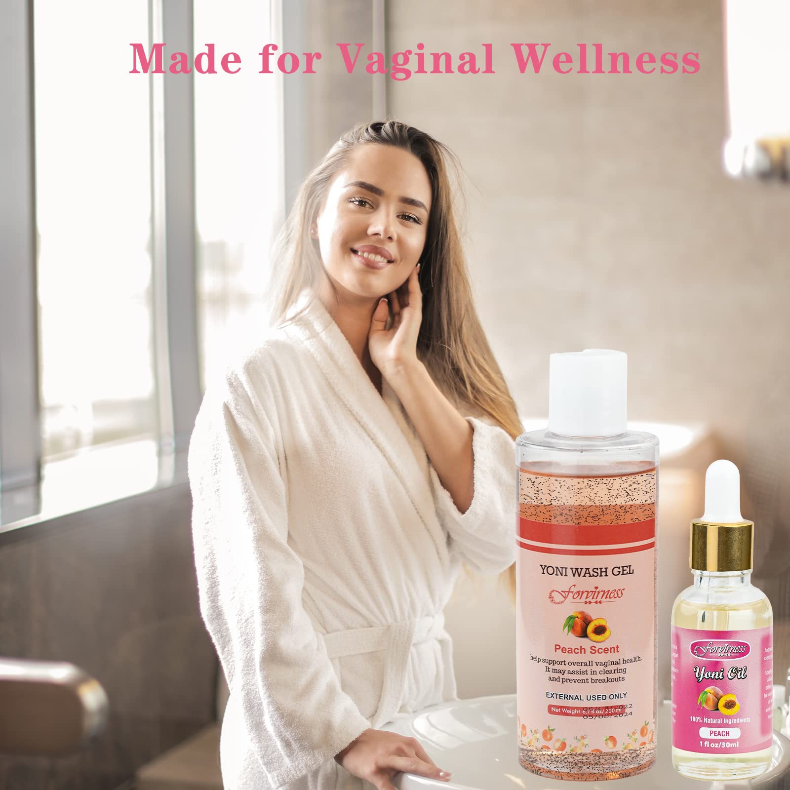 forvirness Feminine Wash & Natural Yoni Oil Set - Cleanse, Remove Odor, pH Balance for Women forvirness uk supplements