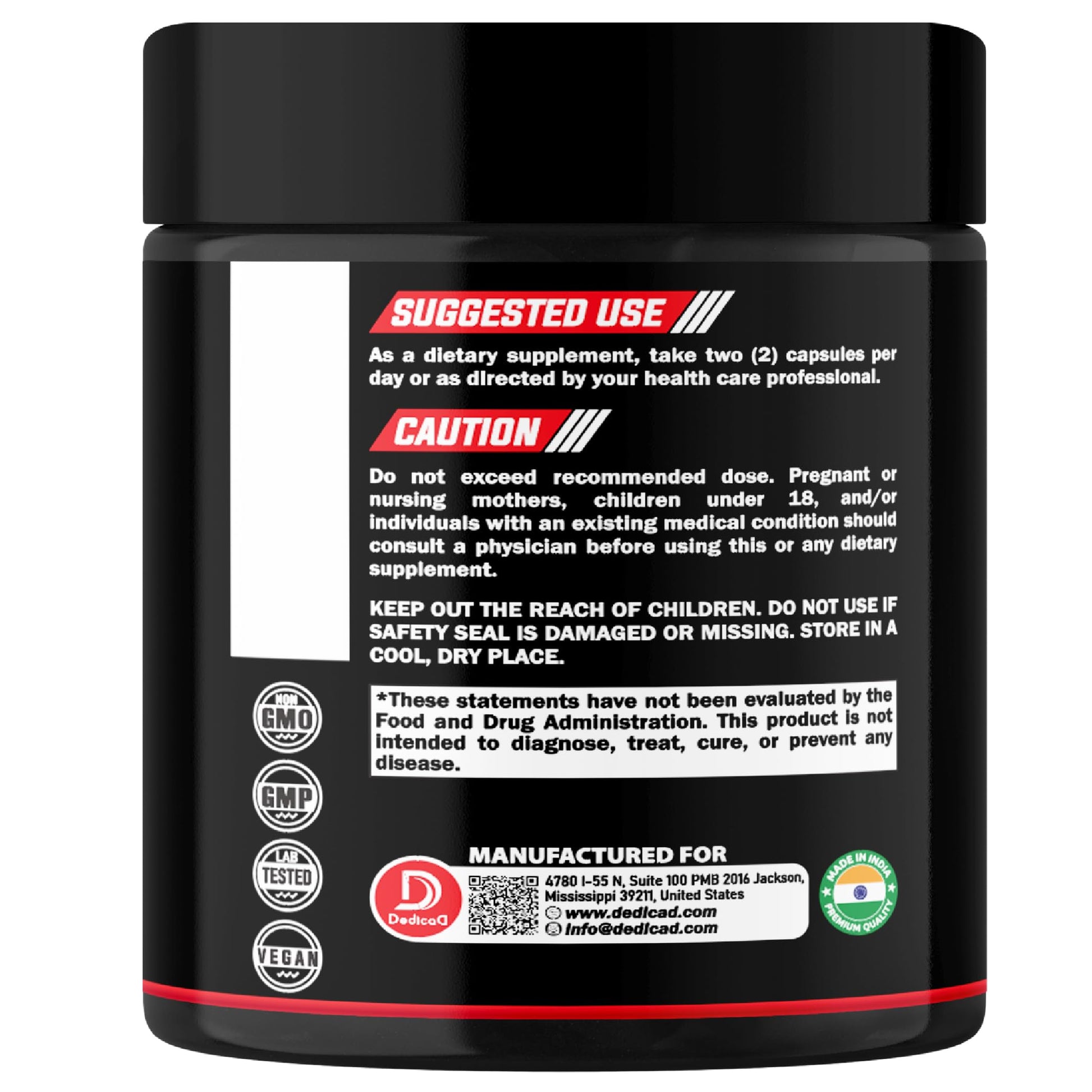 DEDICAD 5 HTP Supplement 1010mg - 60 Capsules - 3in1 Combined with Vitamin B6, L-Tryptophan - Comfortable Mood, Brain Health, Body Management & Immune System Support DEDICAD uk supplements