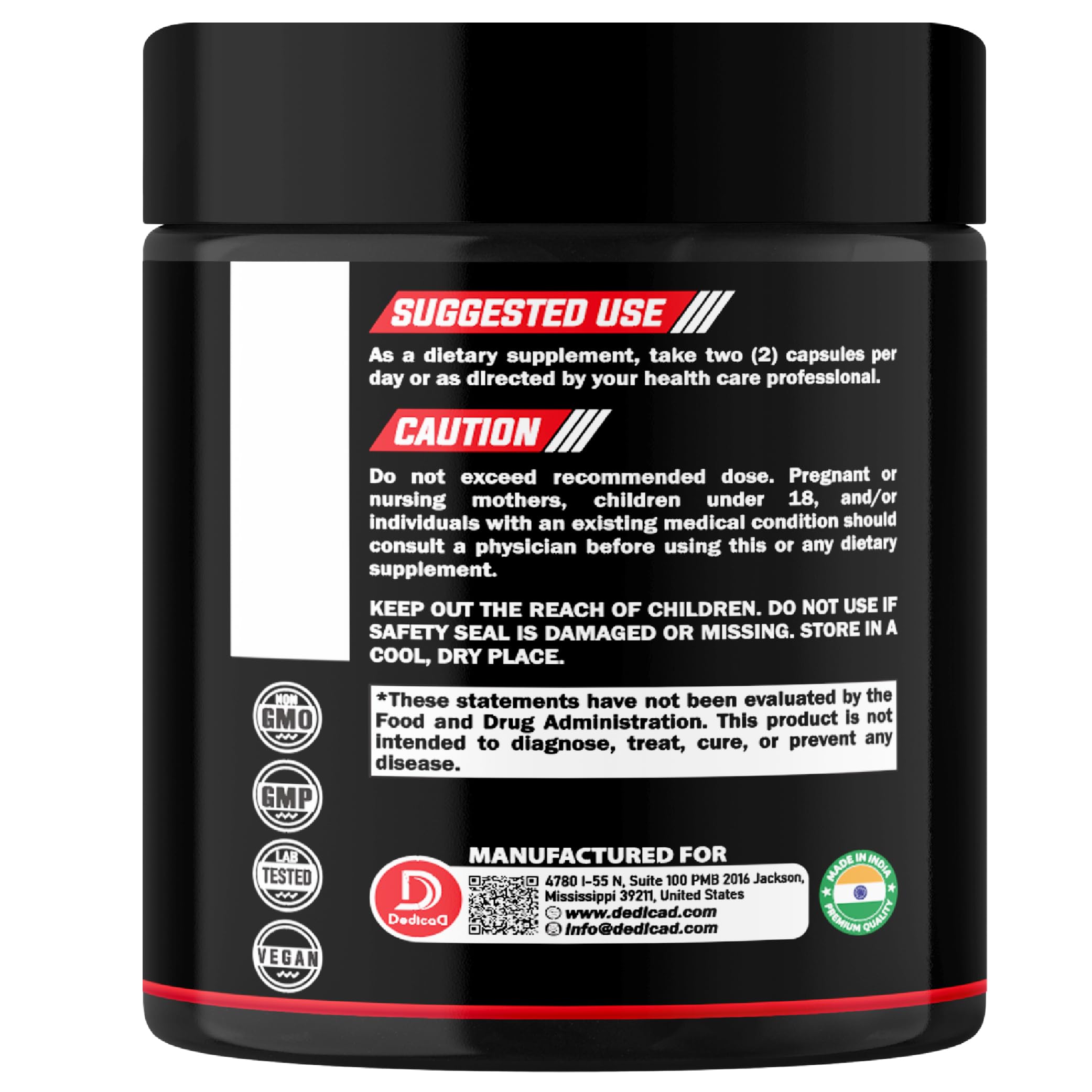 DEDICAD 5 HTP Supplement 1010mg - 60 Capsules - 3in1 Combined with Vitamin B6, L-Tryptophan - Comfortable Mood, Brain Health, Body Management & Immune System Support DEDICAD uk supplements