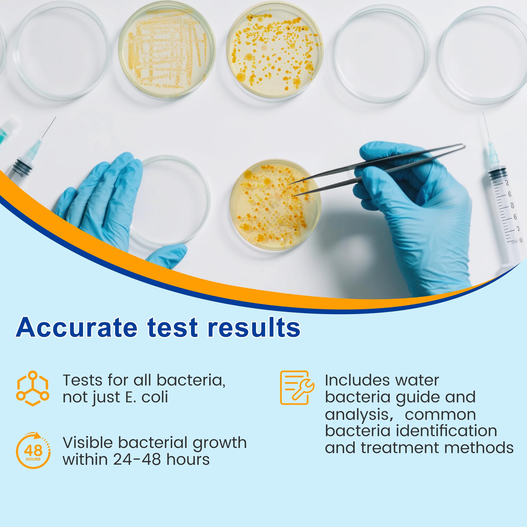 Bacteria Test Kits for Drinking Water - 12 Tests Detect Coliform, E.coli & All Bacteria | Home Quality Testing Kit for Well, Tap, Pool, Hot Tub & City Water | Easy DIY Tester with Free Lab Analysis Funhaostar uk supplements
