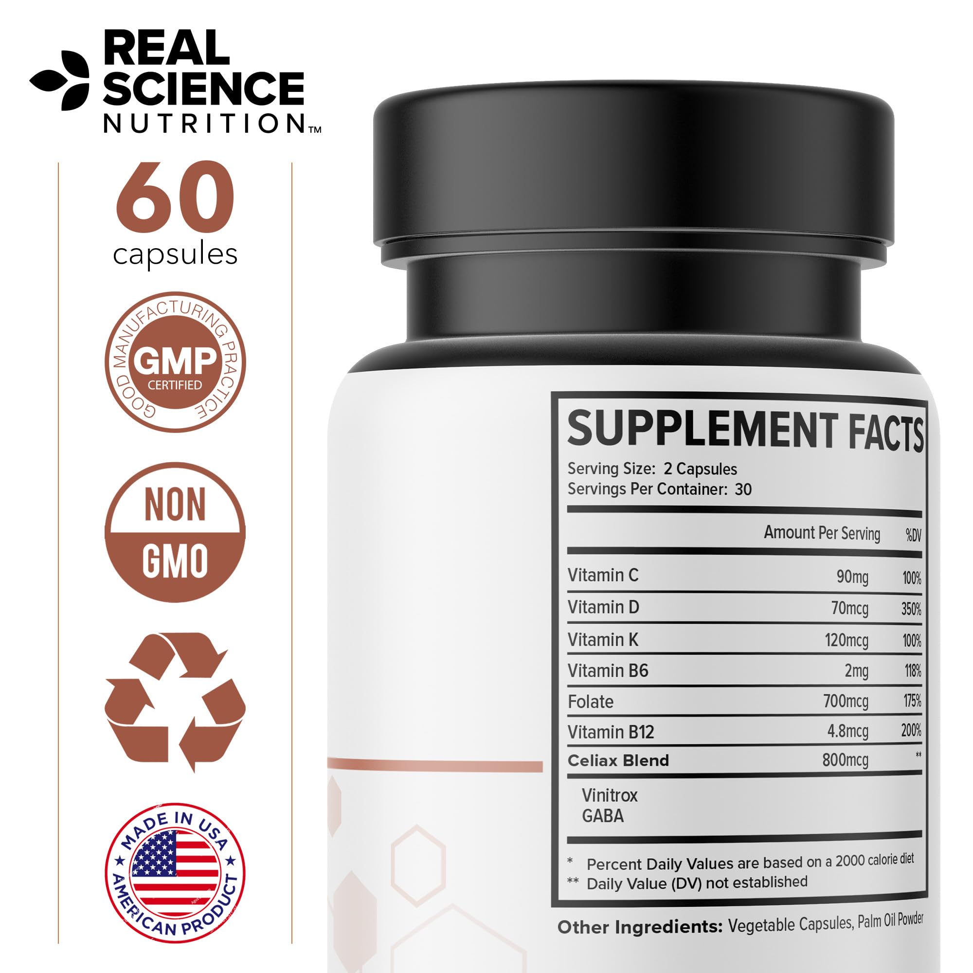 Real Science Nutrition Celi-Act Miracle is a Natural Supplement to Support Celiac Discomfort and Digestive Health Real Science Nutrition uk supplements