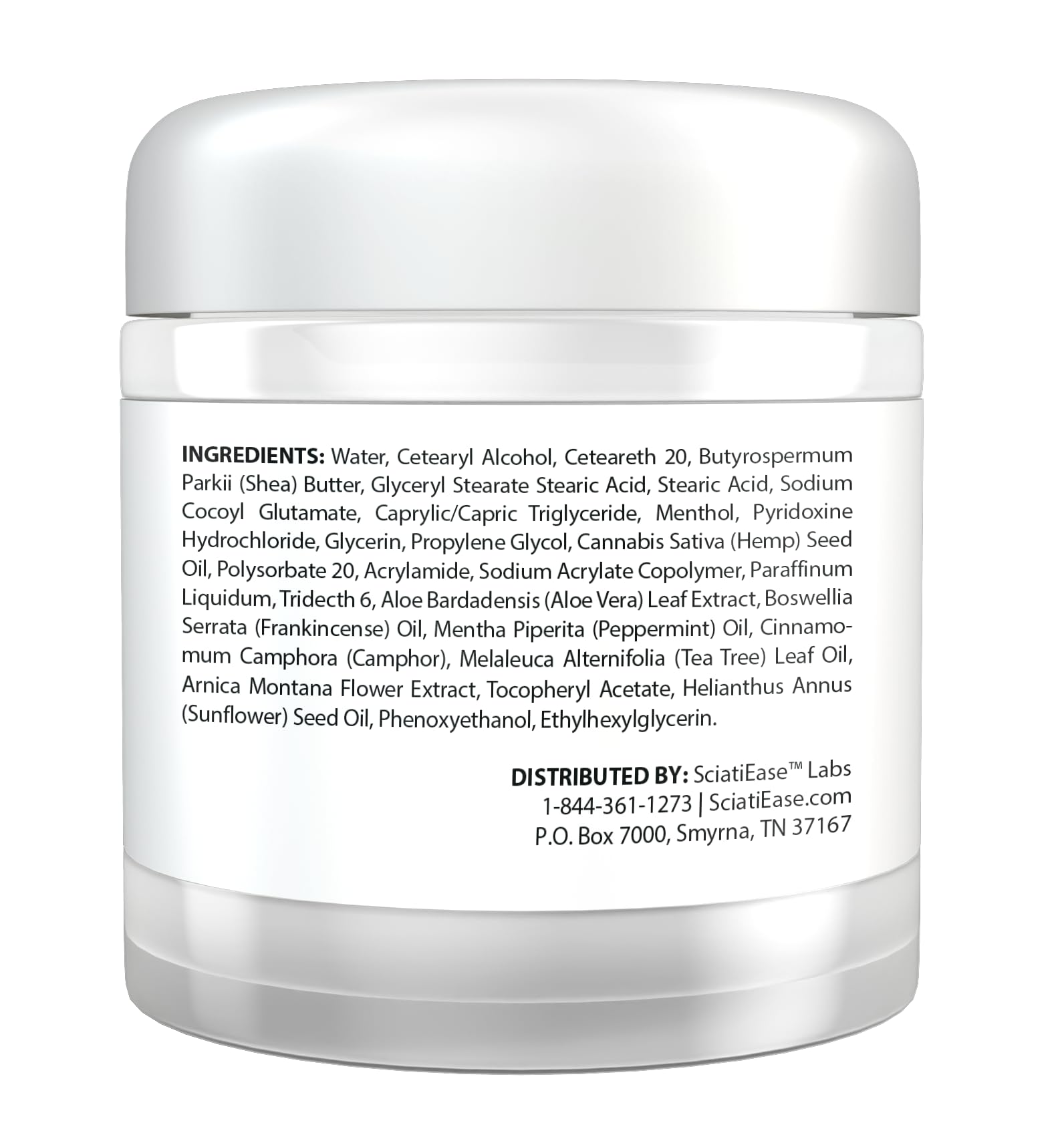 SciatiFlex Topical Sciatic Cream - Maximum Strength Hemp Cream with Arnica Extract, Shea Butter & Aloe Vera - Help with Nerve Discomfort in Lower Back, Hips, Buttocks, Legs & Feet - 4oz SciatiEase uk supplements