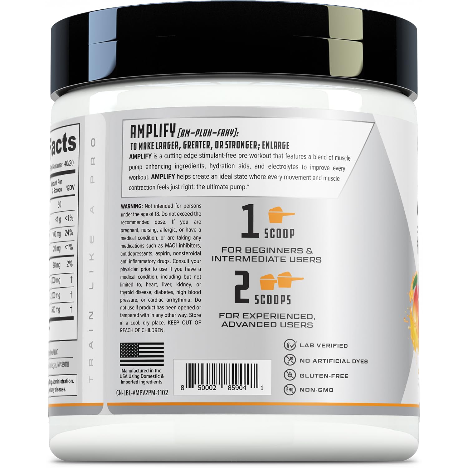 Cutler Nutrition Amplify 2.0 Caffeine Free Pre Workout for Men and Women Stimulant Free Cutler Nutrition uk supplements
