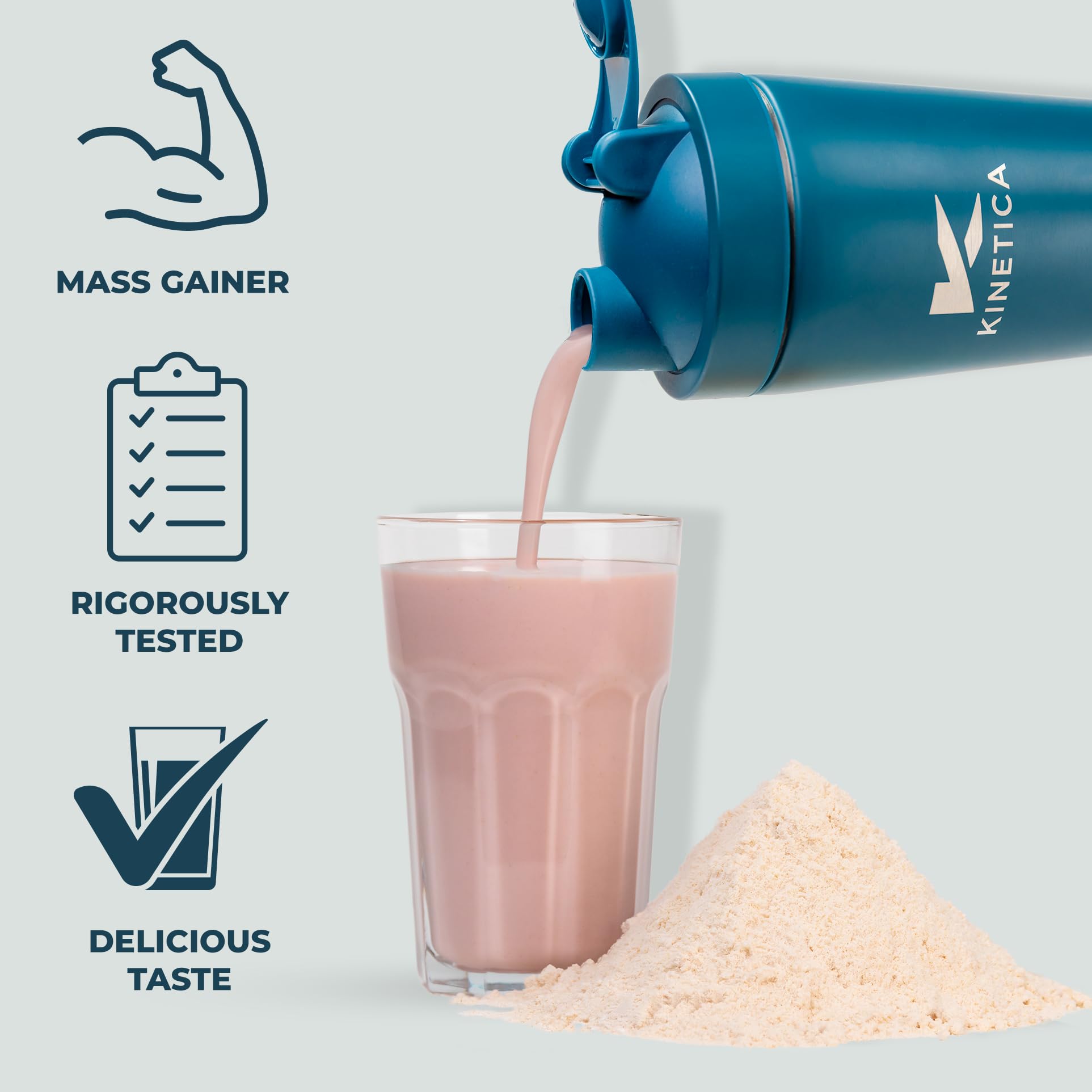Kinetica OatGain Weight Gainer 600+ Calories & 47g Protein per Serving, 2.4 kg Kinetica uk supplements