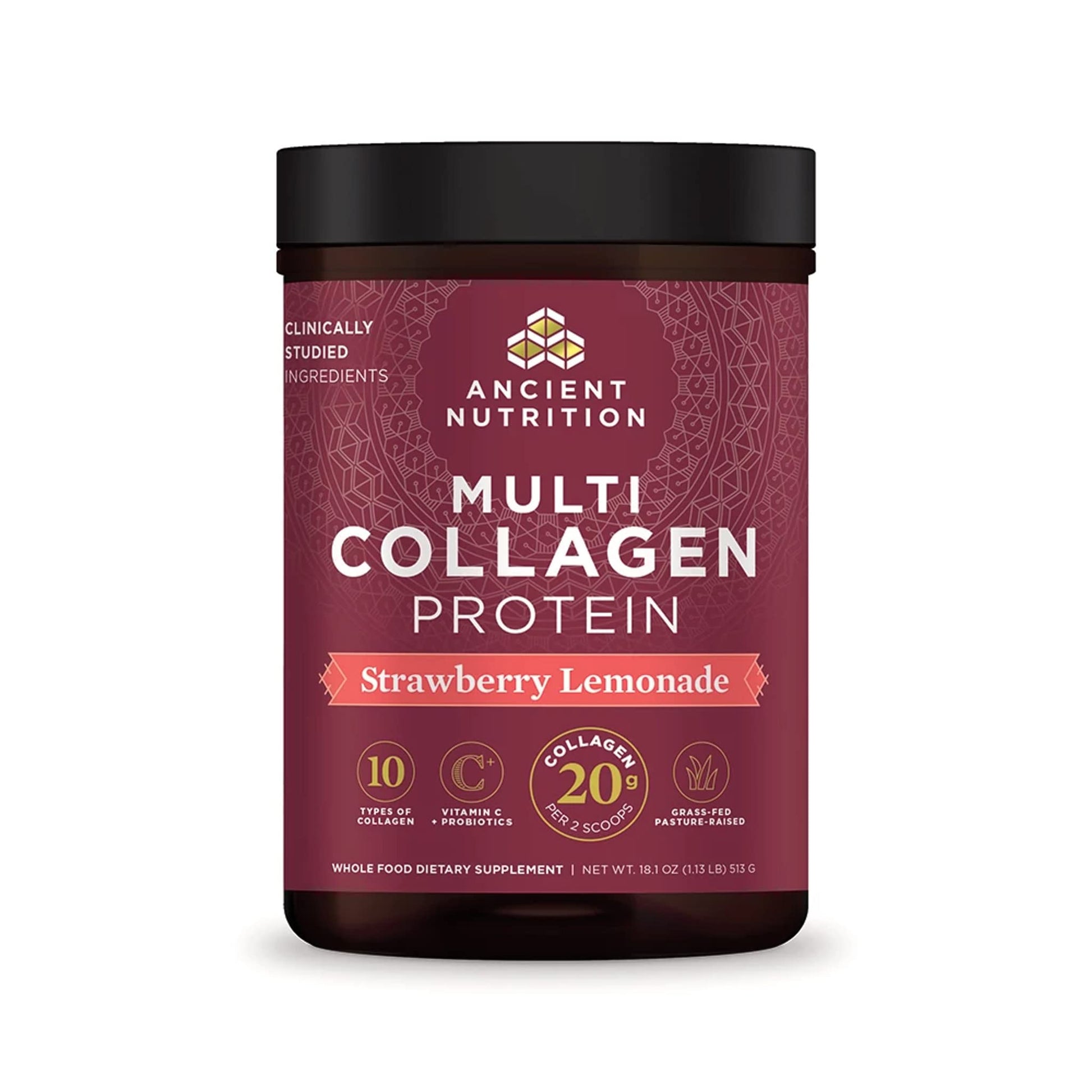 Ancient Nutrition Collagen Powder Protein, Multi Collagen Protein Powder, Strawberry Lemo Ancient Nutrition uk supplements