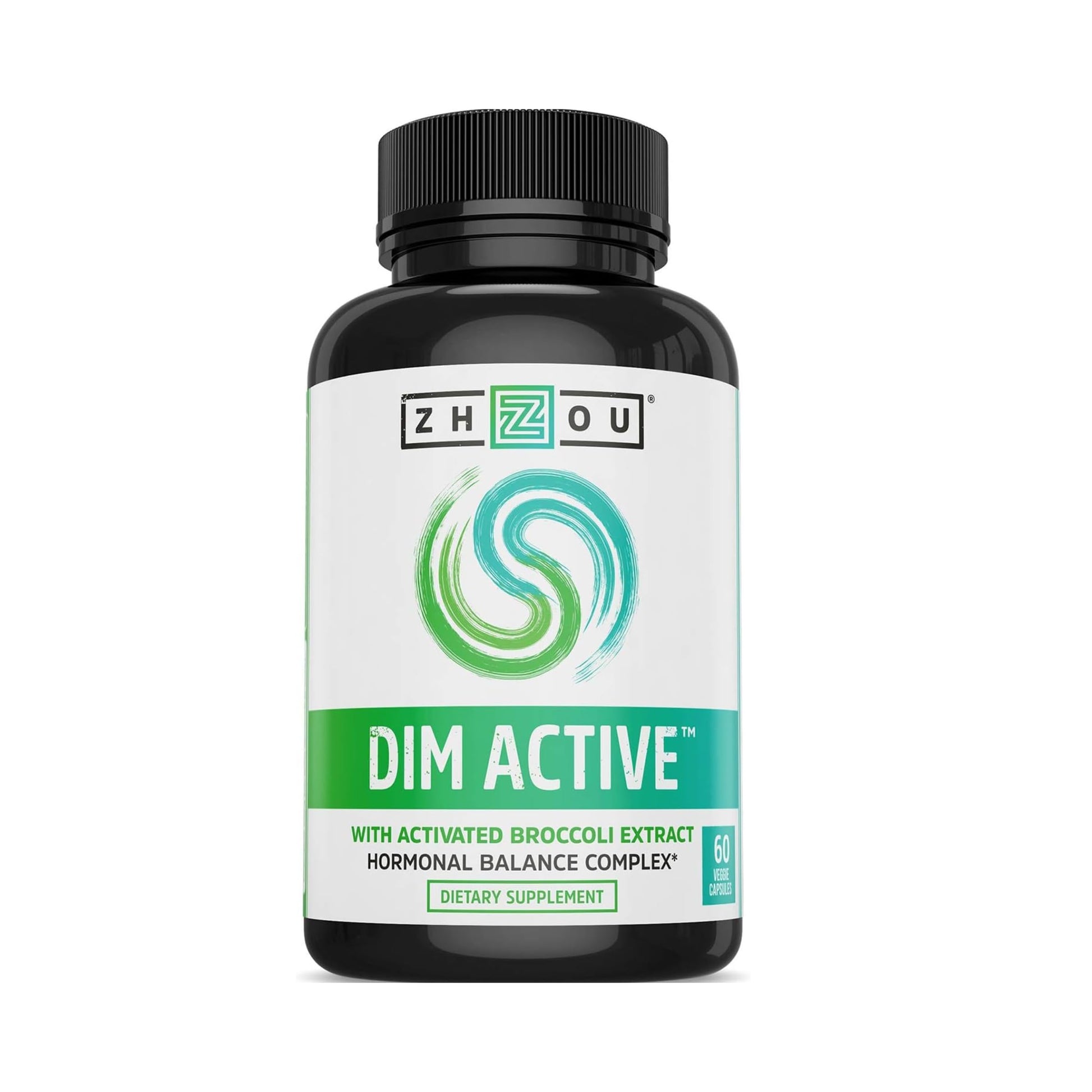 Zhou DIM Active - DIM Supplement, Hormone Balance for Women & Men, Hormonal Support with 250mg Diindolylmethane - 60 Vegan Capsules ZHOU uk supplements