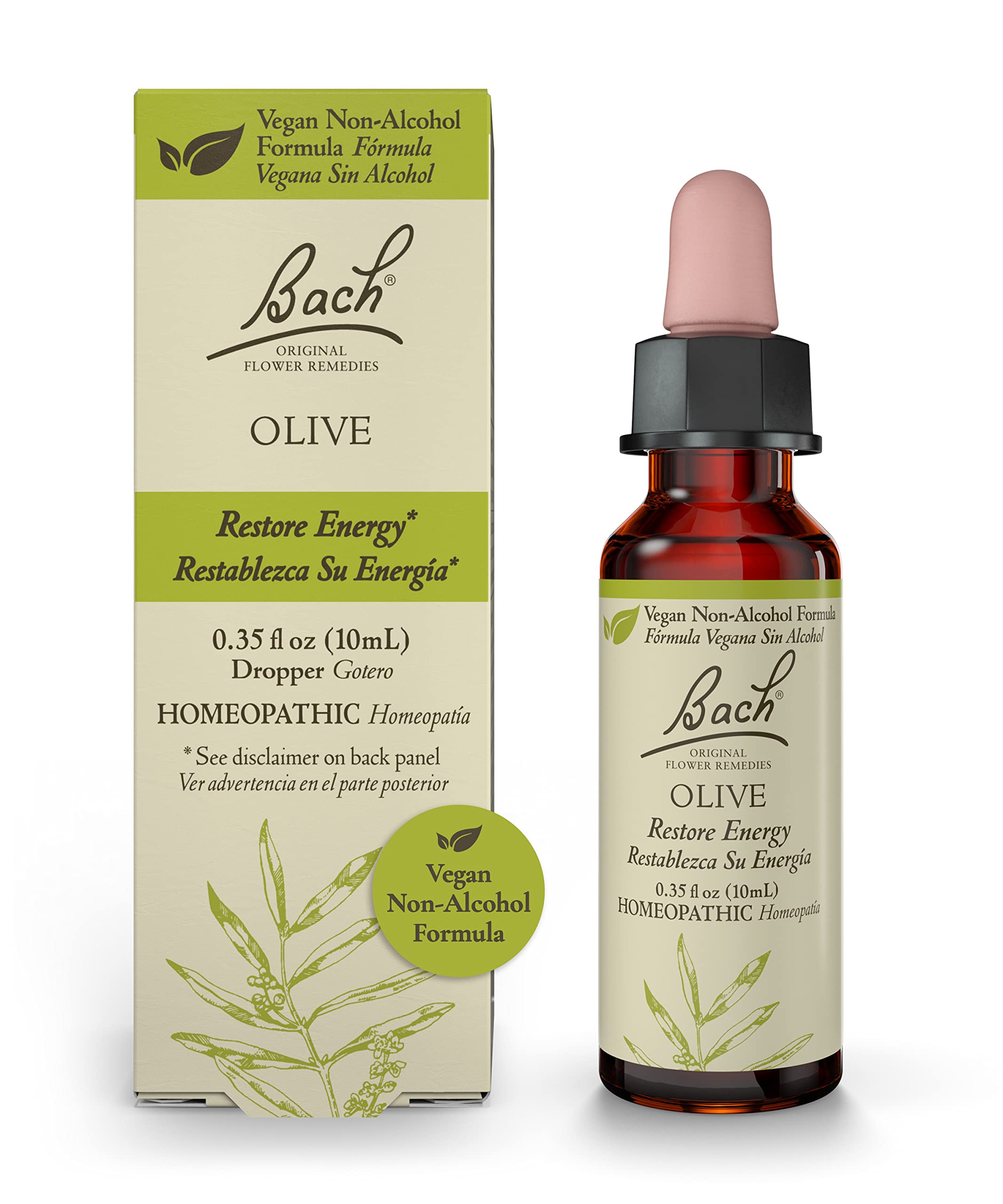 Bach Original Flower Remedies, Olive for Energy (Non-Alcohol Formula), Natural Homeopathic Flower Bach uk supplements