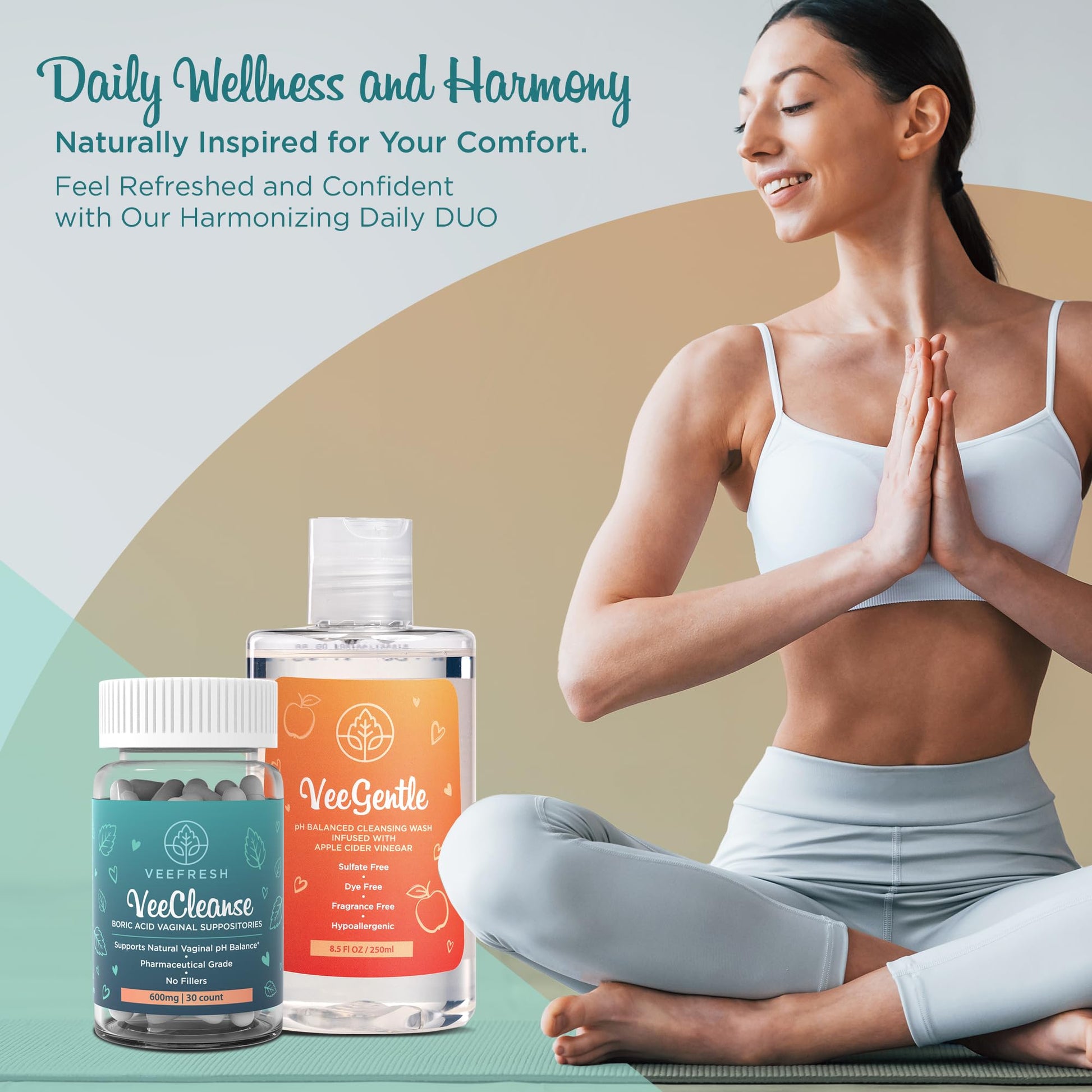 VeePower Lite - Vaginal Health Bundle - Control and Prevent Vaginal Odor - Includes VeeGentle VeeFresh uk supplements