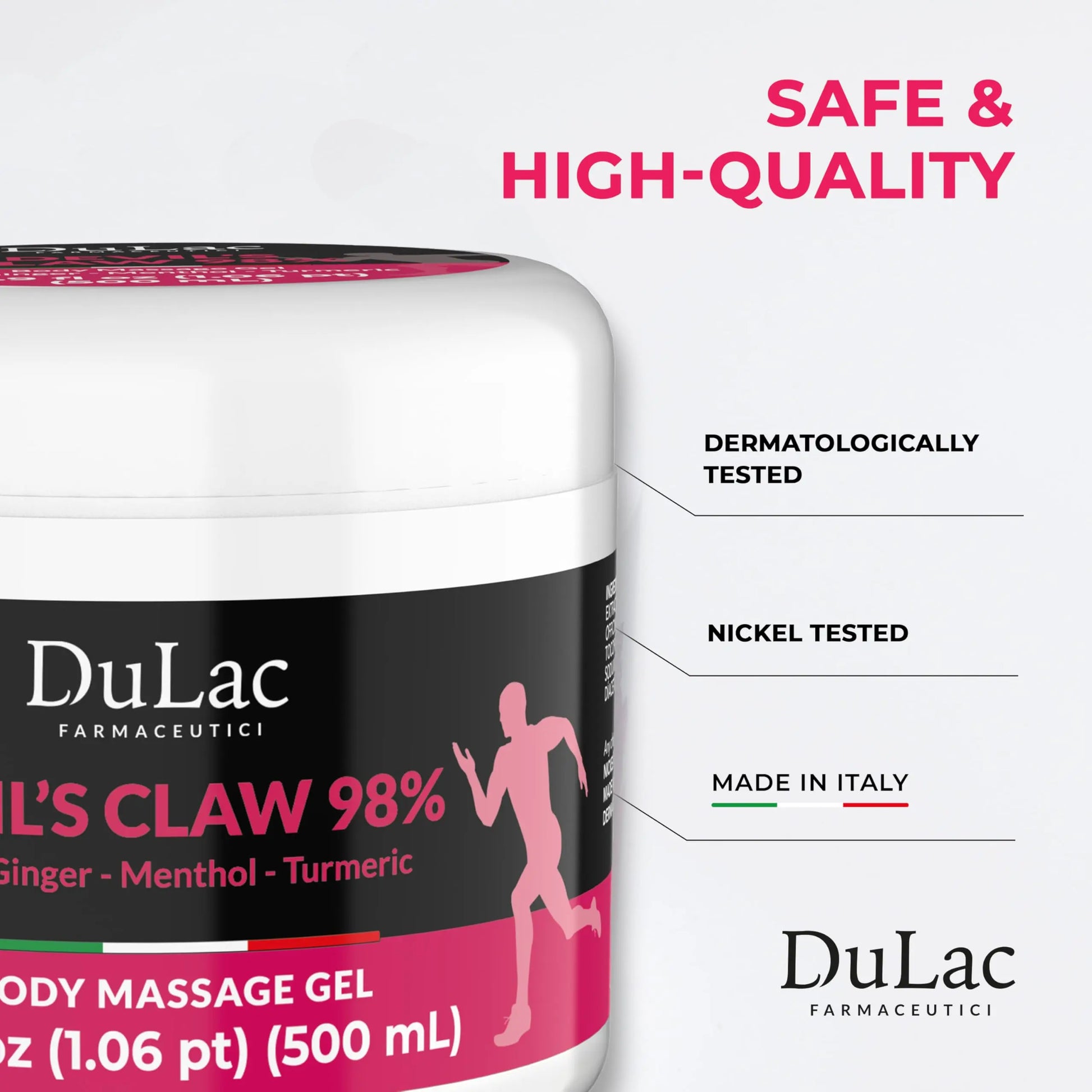 Dulac - Devil's Claw 98% Cream Maximum Strength 16.9 Fl Oz, Natural Joint and Muscle Comfort Cream, Enriched with Menthol for Cool Effect DULÀC FARMACEUTICI 1982 uk supplements