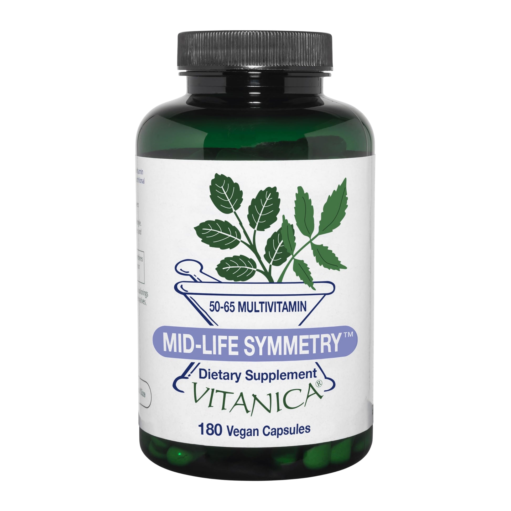 Vitanica - Mid-Life Symmetry, 50-65 High Potency Daily Multivitamin and Mineral, Vegan, 180 Capsules Vitanica uk supplements