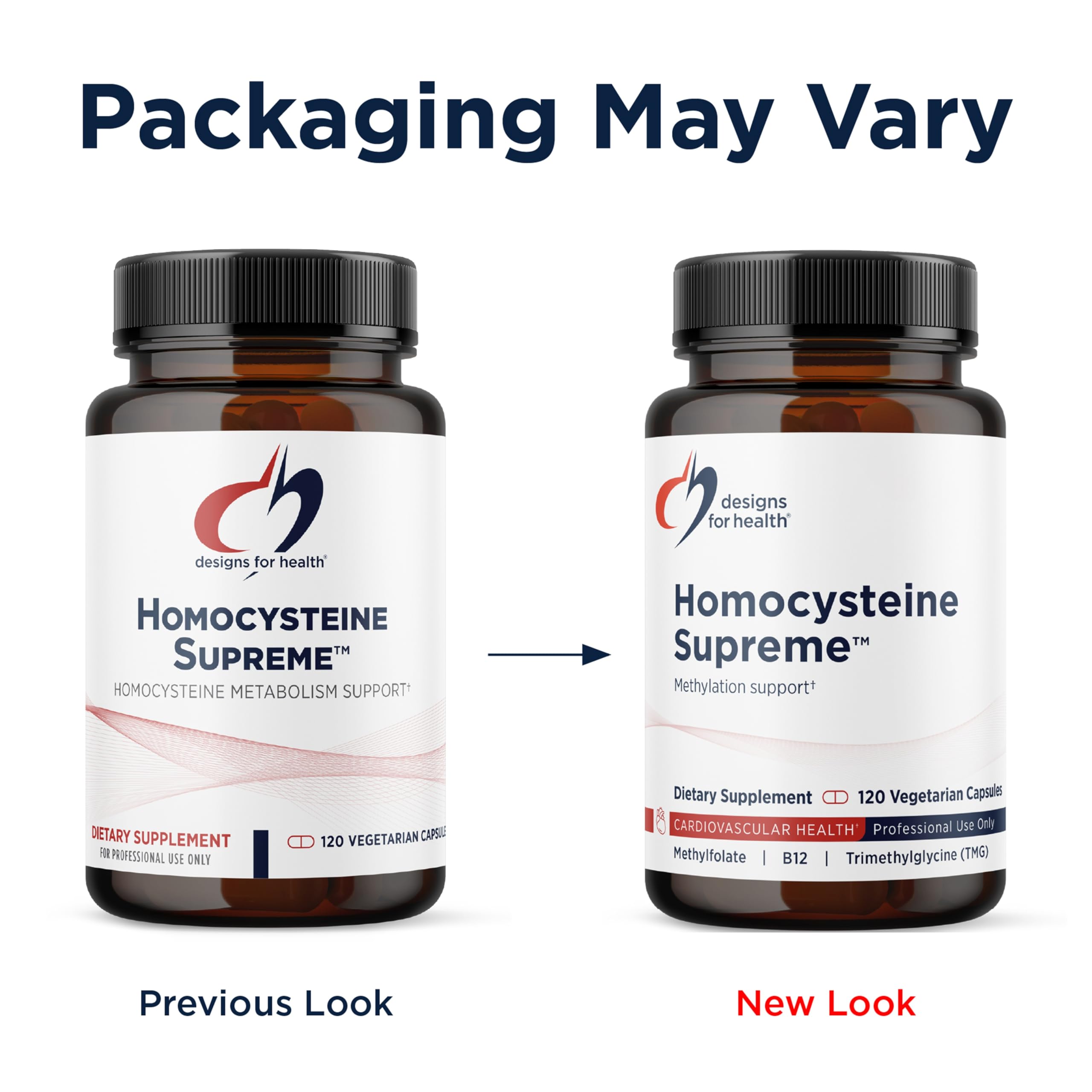 Designs for Health Homocysteine Supreme - Methylated Multivitamin of B Vitamins with Riboflavin, B6, B12, Folate, L-Serine & TMG for Brain Support & Healthy Inflammatory Response (120 Caps) Designs for Health uk supplements