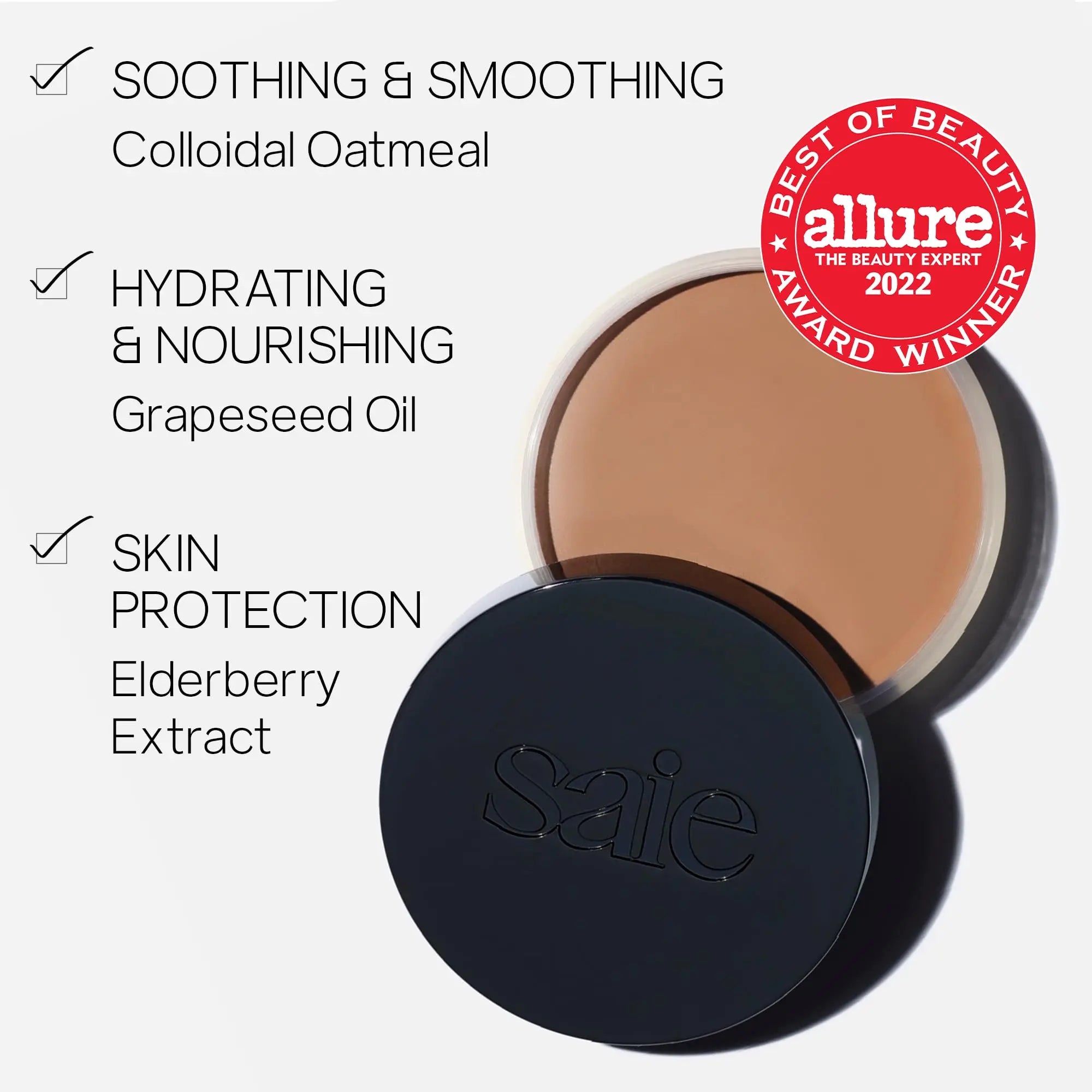 Saie Sun Melt Cream Bronzer - Buildable Balm Face Bronzer for Effortless Sculpting - Cream Contour Enriched with Vitamin C, Nourishing Skincare Ingredients & a Natural Finish - Tan Bronze (1 oz) Saie uk supplements