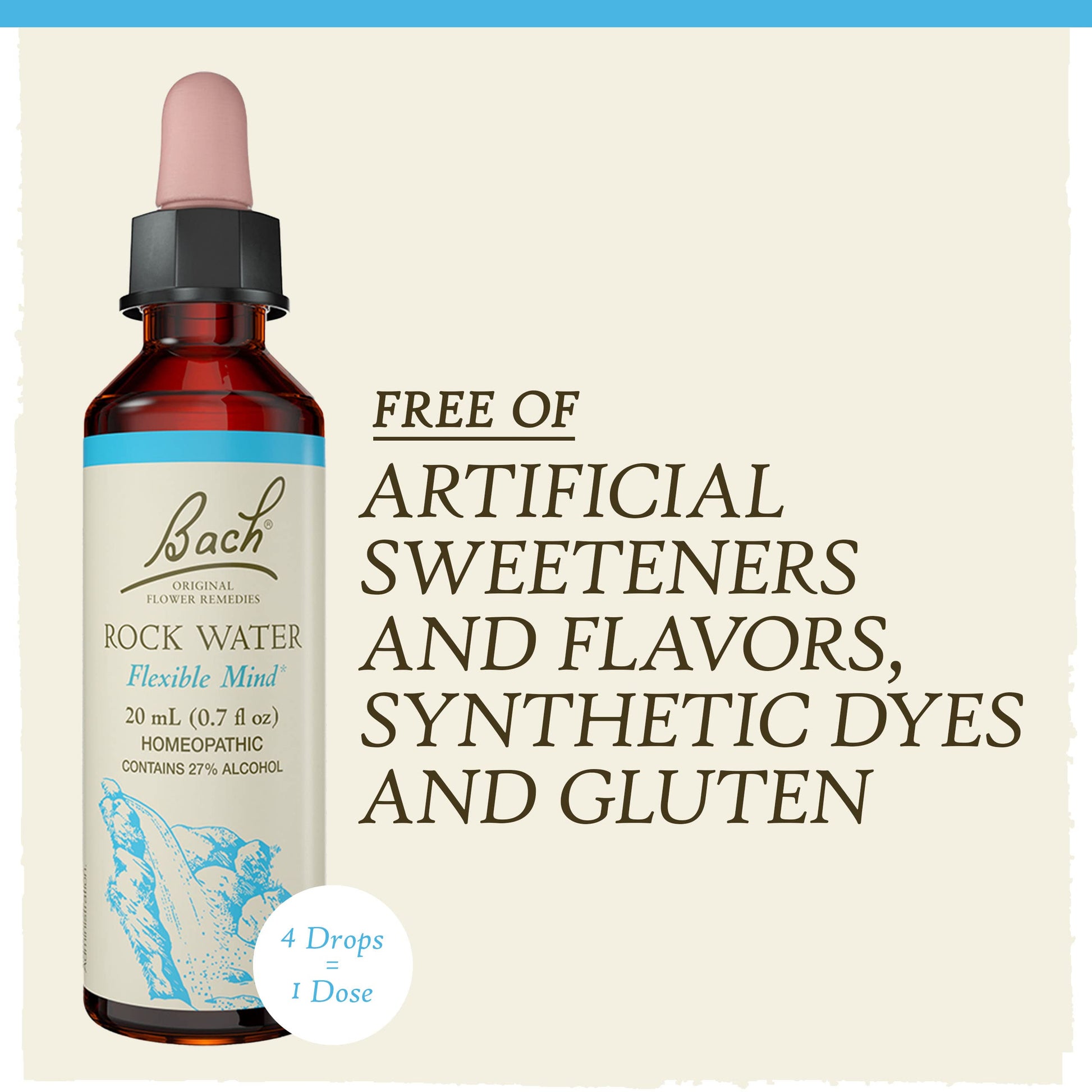 Bach Original Flower Remedies, Rock Water for Flexibility, Natural Homeopathic Flower Essence Bach uk supplements