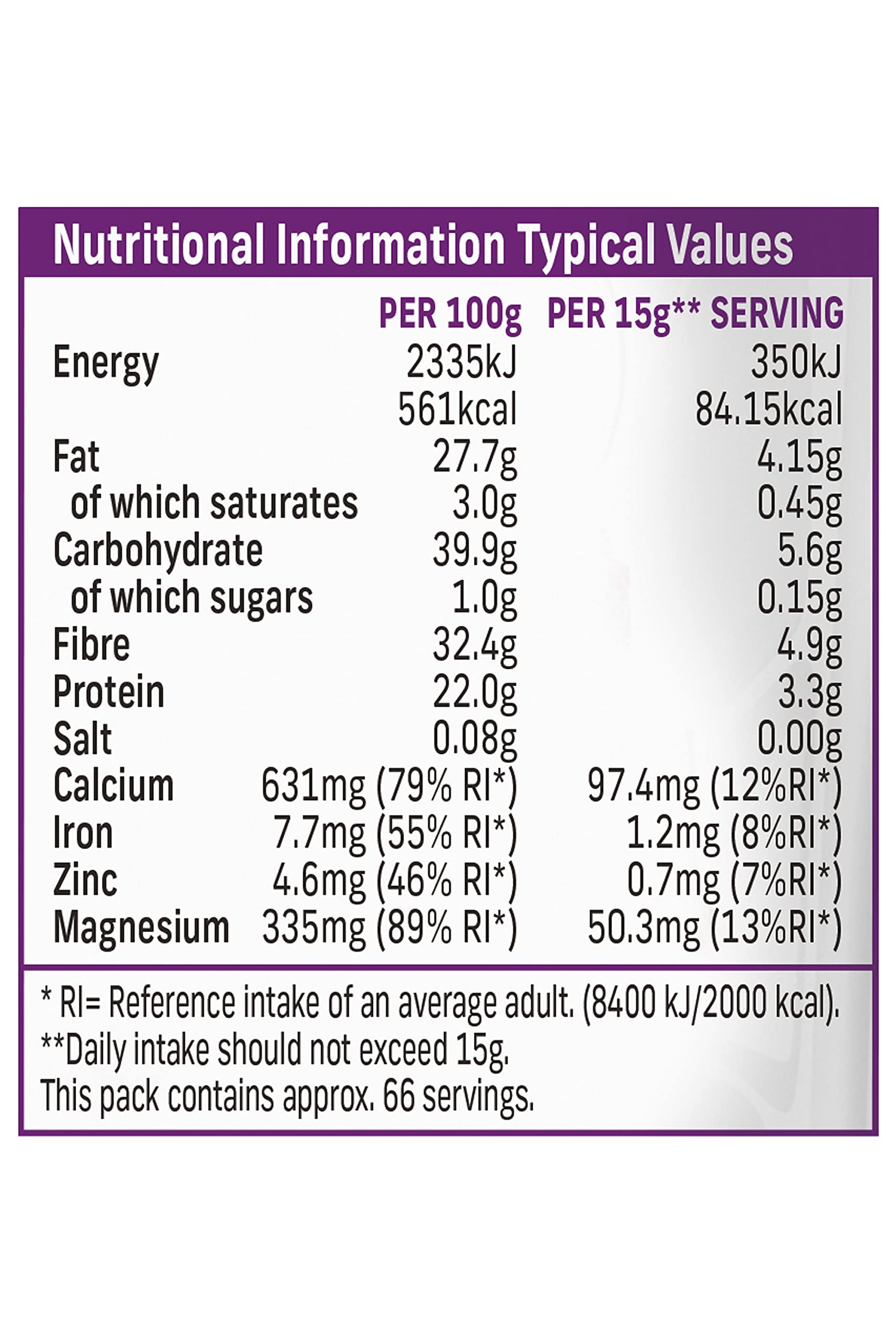 Terrafertil Nature’s Heart Chia Seeds, 1 kg Nature's Heart uk supplements