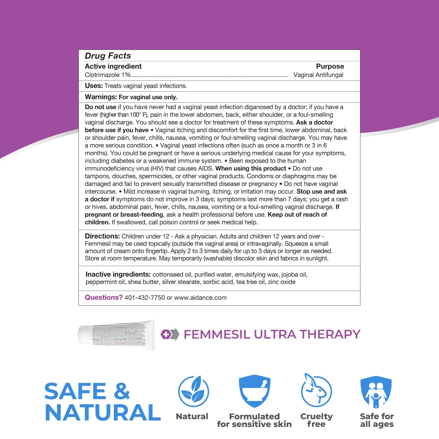 Femmesil Yeast Infection Ointment MAX Strength, Vaginal Yeast Infection Treatment for Women Feminine Care terrasil uk supplements