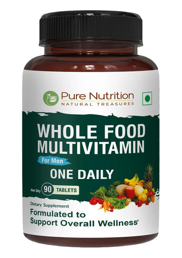 Pure Nutrition Whole Food Multivitamins for Men | 90 Tabs | One-A-Day | 100% RDA | 24 Natural Vitamins and Minerals | PURE NUTRITION NATURAL TREASURES uk supplements