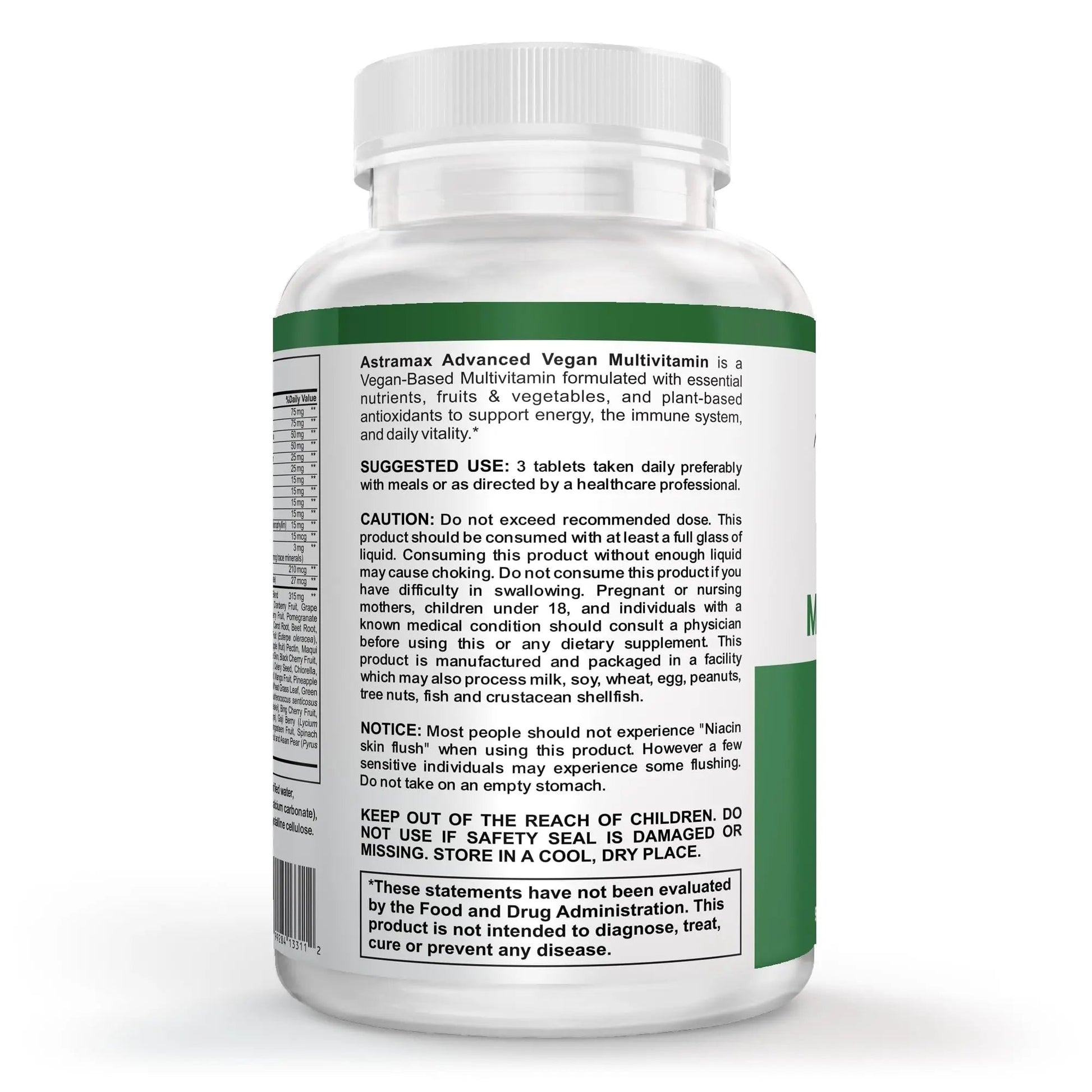 Astramax Advanced Vegan Multivitamin | Whole Food-Based Vitamin & Mineral Complex with 26 Nutrients, B12, D3, Probiotics & 42 Superfoods | Astramax uk supplements