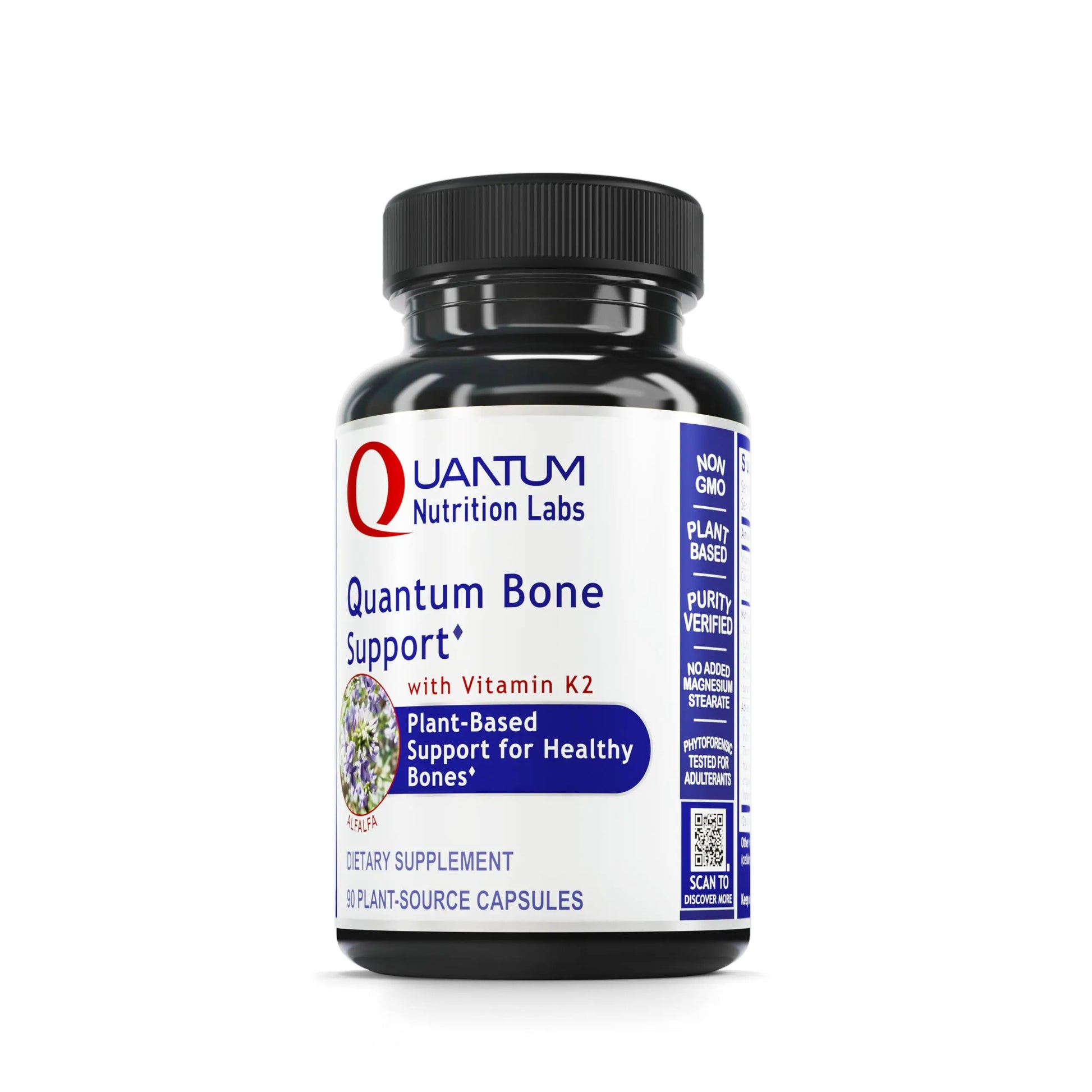 Quantum Nutrition Labs Quantum Bone Health - Bone Health Vitamins, Bone Strength Supplement for Women and Men, Organic Calcium Supplement with Fermented Vitamin K2, Bone Health Support - 90 Capsules Quantum Nutrition uk supplements