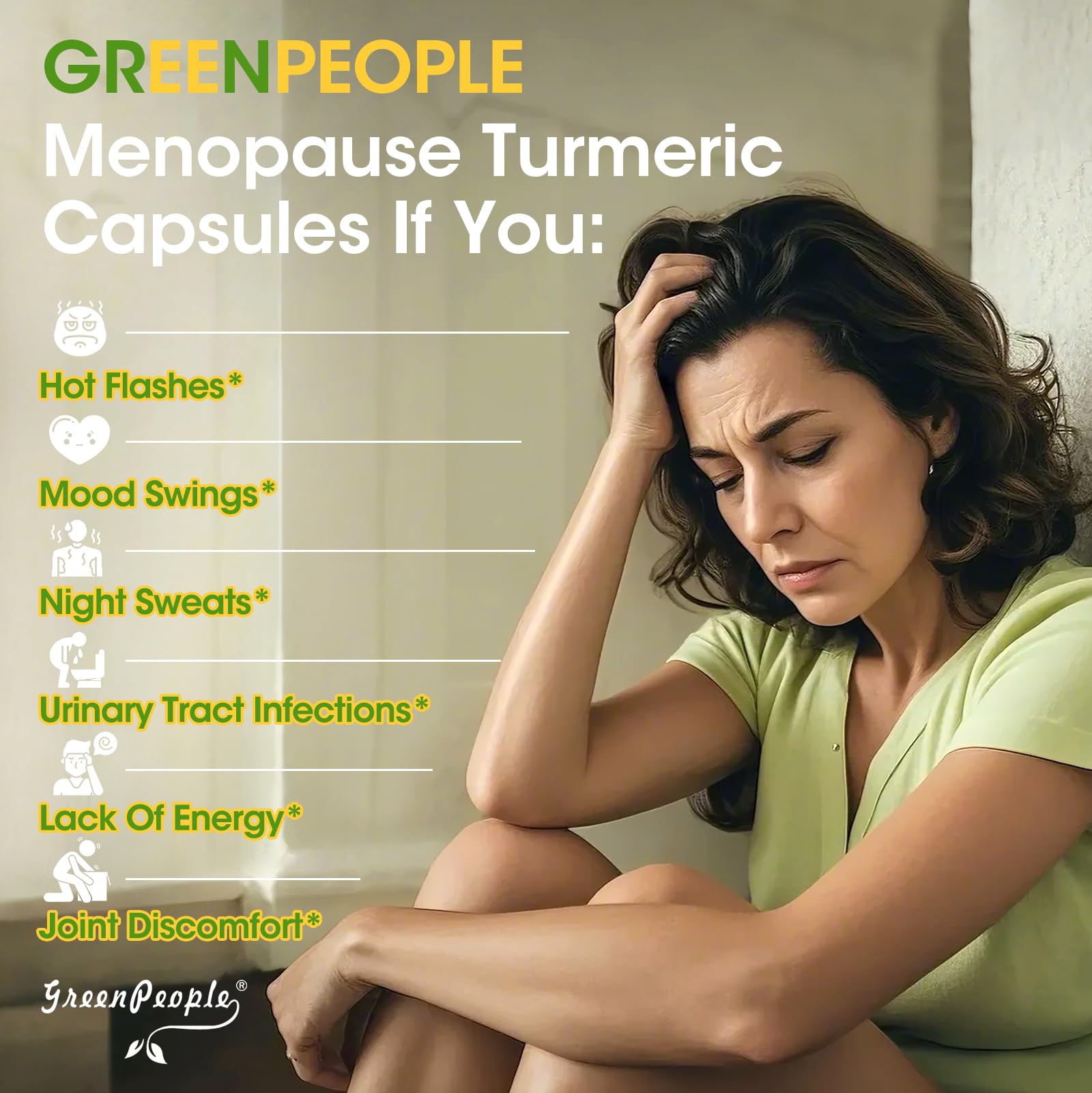 GREENPEOPLE Menopause Supplements for Women - Black Cohosh & Ashwagandha for Hot Flashes, Night Sweats, Mood Swings, Hormonal Balance Support,10 Billion CFU Probiotic - 120 Capsules Vegan Gluten-Free GREENPEOPLE uk supplements