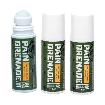 Plant Powered Roll-On Gel by Pain Grenade - Cooling and Warming Gel with Arnica, Menthol, Camphor, Glucosamine, and Other All Natural Botanicals - 3 - Pack M PAIN MANAGEMENT TECHNOLOGIES uk supplements