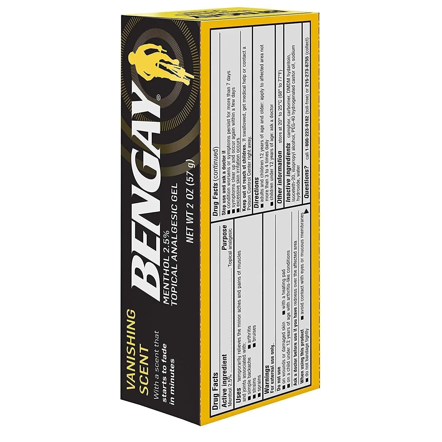 Bengay Menthol 2.5% Topical Analgesic Gel Vanishing Scent 2oz Bengay uk supplements