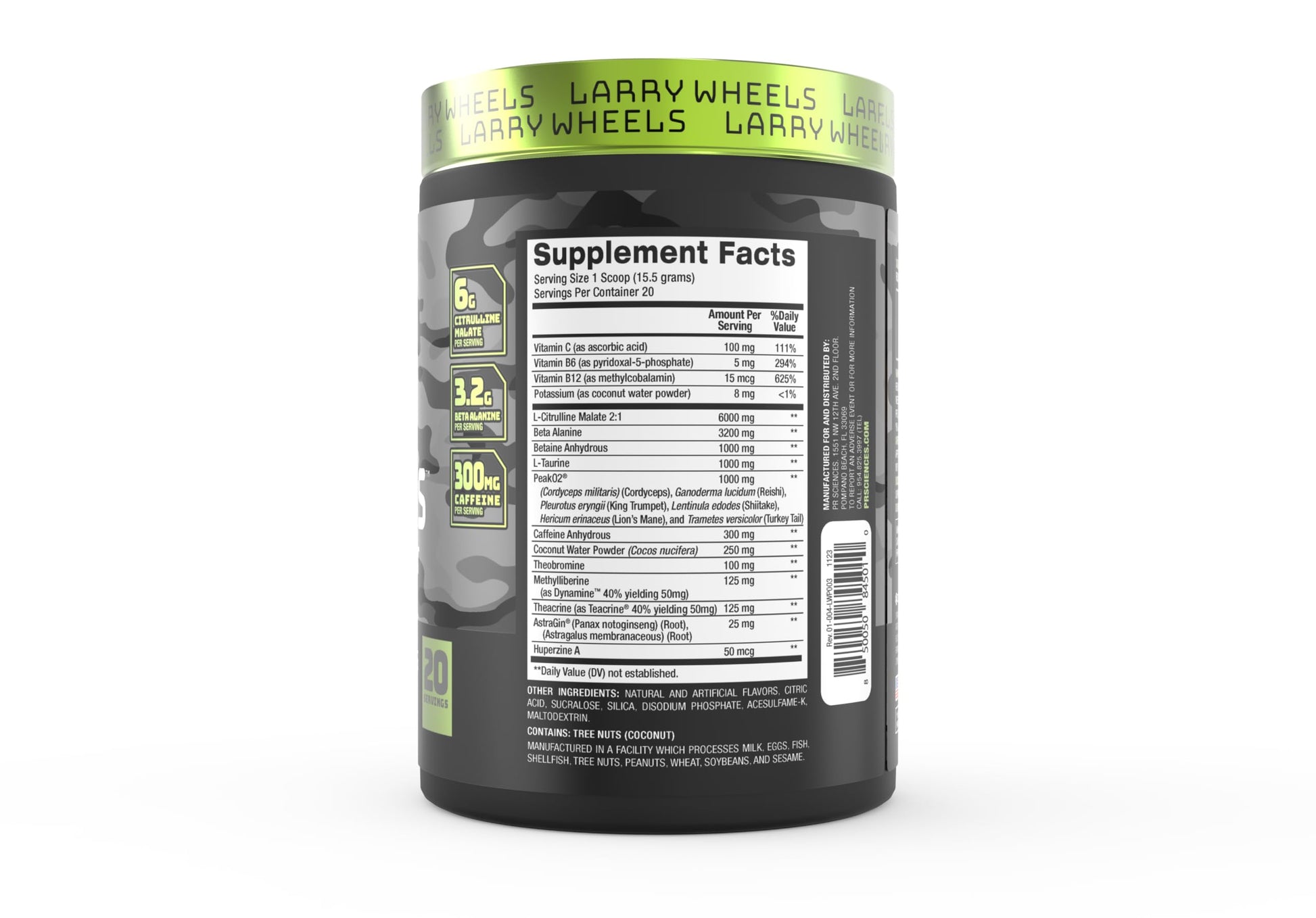 Larry Wheels' Pre Workout - Energy Drink Powder - Pre Workout Powder for Men & Women PR Sciences uk supplements