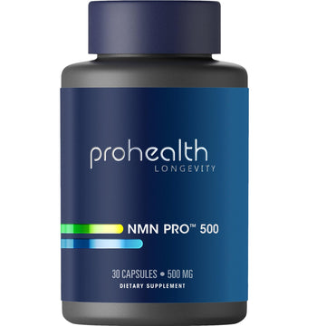 ProHealth NMN Pro 500 (30 Capsules) Clinically Studied Uthever® NMN. NAD+ Precursor for Cellular Energy, Mitochondrial Support & Healthy Aging. USA Manufactured, Triple Lab-Tested ProHealth uk supplements