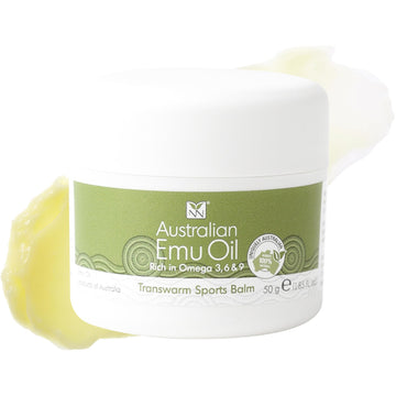 Y Not Natural Transwarm Sports Balm with Pure Emu Oil, Vitamins A, D, E, F & K2, Omega 3 6 9, & Tea Tree Oil Essential Oils - 50g Rub for Joint, Back, Muscle Stiffness & Soothing Itch Relief Y Not Natural uk supplements