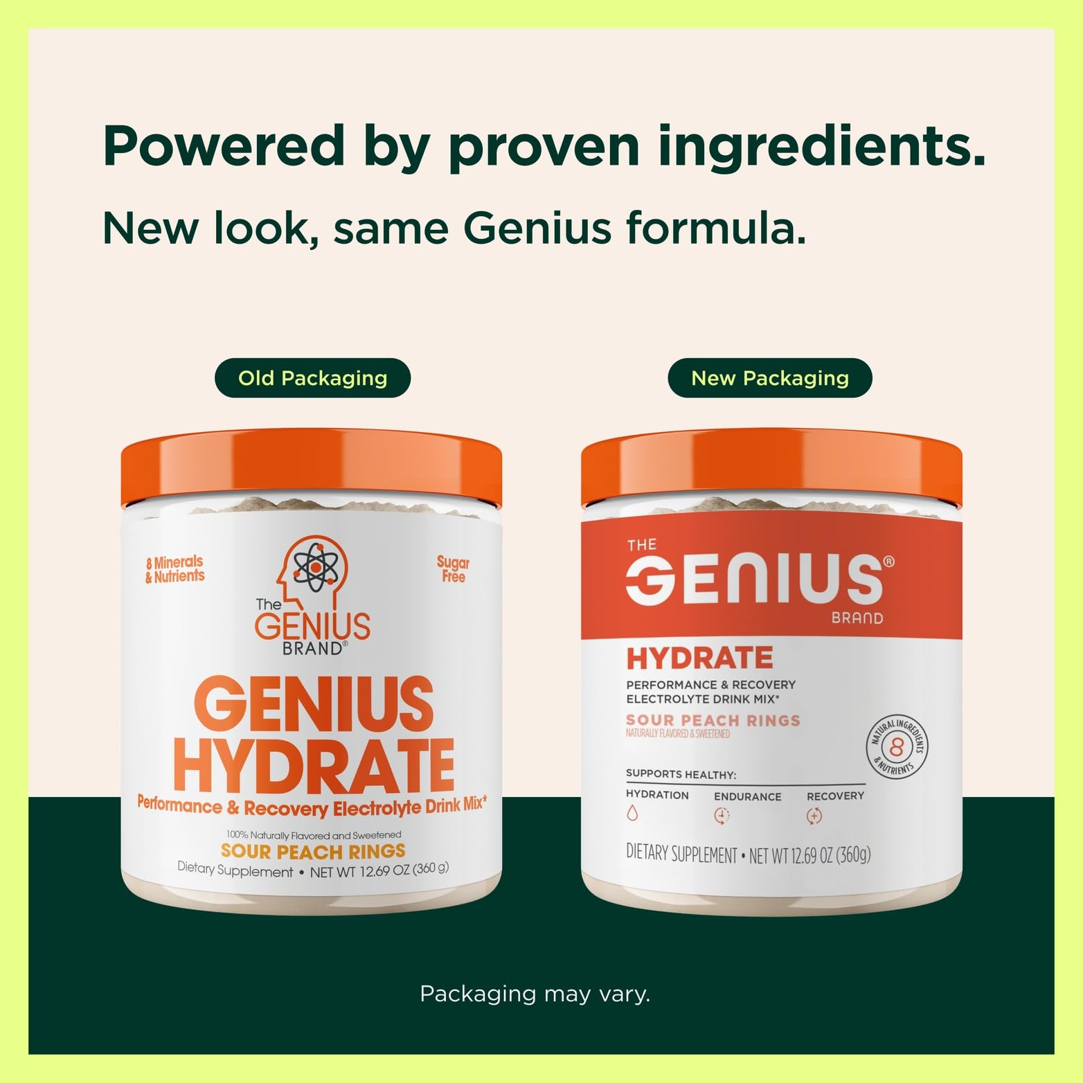 The Genius Brand Genius Hydrate - Electrolyte Supplement for Daily Hydration - Coconut Water - Sugar-Free - 8 Essential Minerals & Nutrients - Non-GMO - Sour Peach Rings - 50 Servings The Genius Brand uk supplements