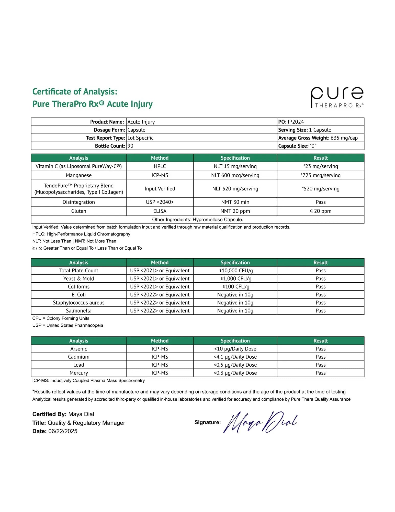 Pure Therapro Rx Acute Injury | Tendon & Ligament Support | Convenient Once a Day Clinical Dose | Supports Tendon Health, Movement & Physical Function | Pharm-Grade (90 Capsules) Pure Therapro Rx uk supplements
