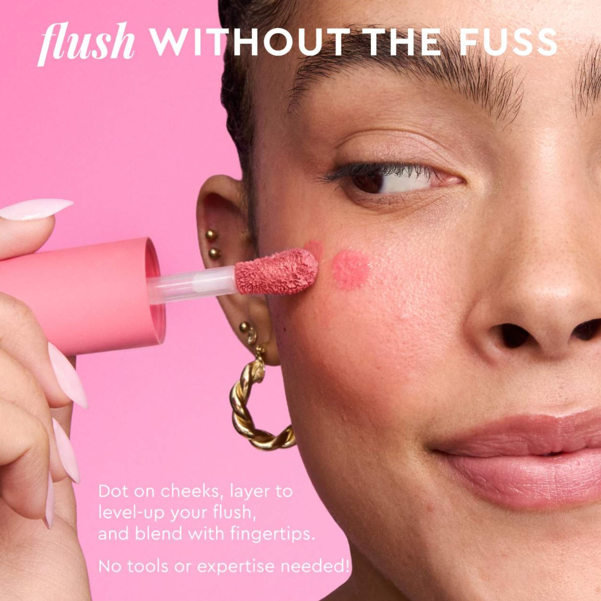 Glow Recipe Niacinamide Dewy Flush Tinted Liquid Blush Serum - Glowy Blush for Cheeks to Smooth, Hydrate & Brighten - Liquid Korean Makeup with Buildable Soft Pink Tint - Watermelon Flush (0.4 oz) Glow Recipe uk supplements