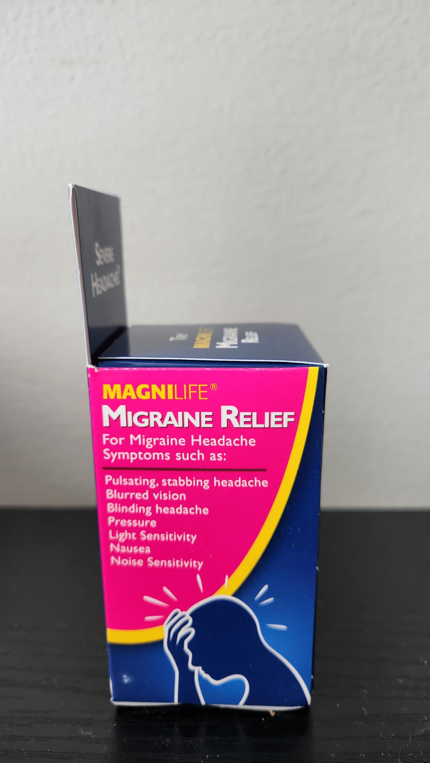 MagniLife Migraine Relief, Non-Habit Forming, 90 Homeopathic Tablets, Migraine Medicine for Light & Sound Sensitivity, Nausea, Blurred Vision & Pressure, Quick-Dissolve Headache Pain Relief MagniLife uk supplements