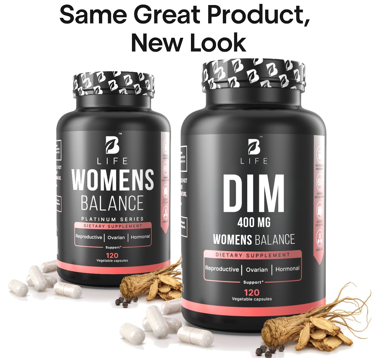B Life Company DIM Supplement 400 mg with Myo & D-Chiro Inositol, Dong Quai – Hormone Balance for Women – Fertility Supplements – Inositol Supplement - 120 Caps B Life Company uk supplements