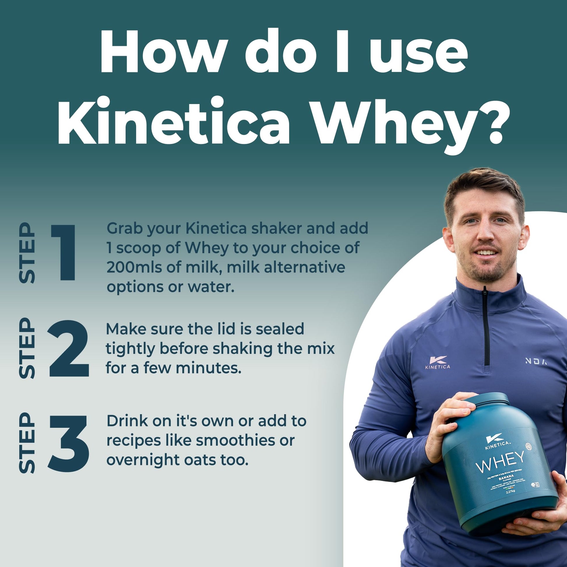 Kinetica Premium Whey Protein Powder | Grass Fed | Strawberry | 1kg | 33 Servings Kinetica uk supplements