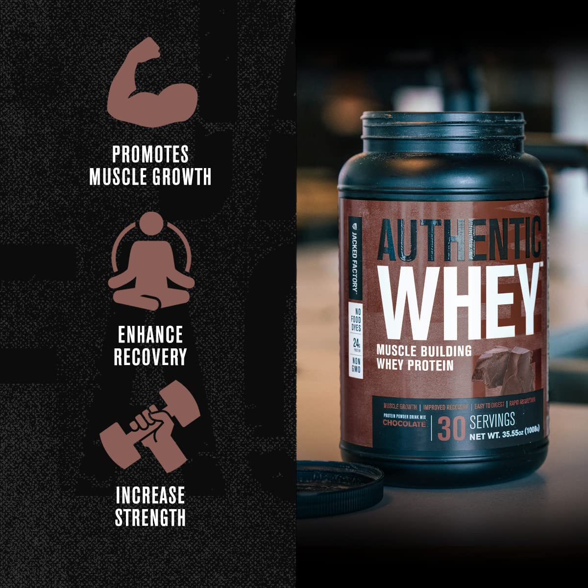 Jacked Factory Authentic Whey Muscle Building Whey Protein Powder - Low Carb Jacked Factory uk supplements
