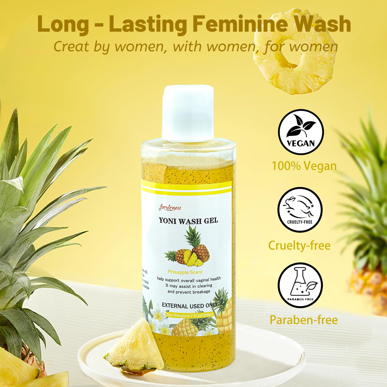 forvirness Natural Yoni Wash Yoni Oil Set, Cleanse - Remove Odor - ph Balance Feminine Wash forvirness uk supplements