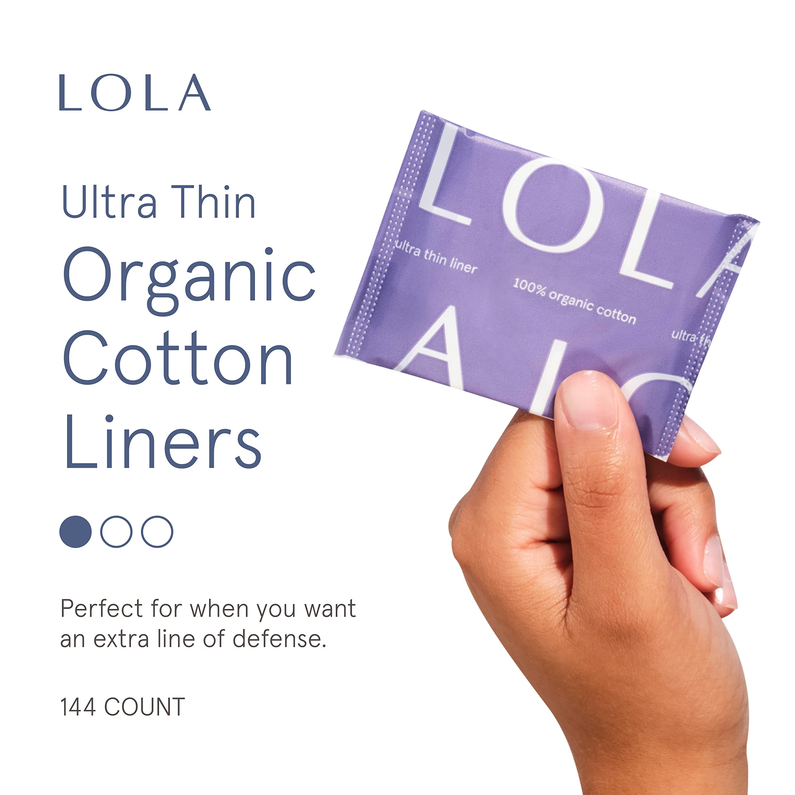 LOLA Ultra Thin Liners, 108 Count - Cotton Panty Liners for Women, Hypoallergenic Pads for Women LOLA uk supplements