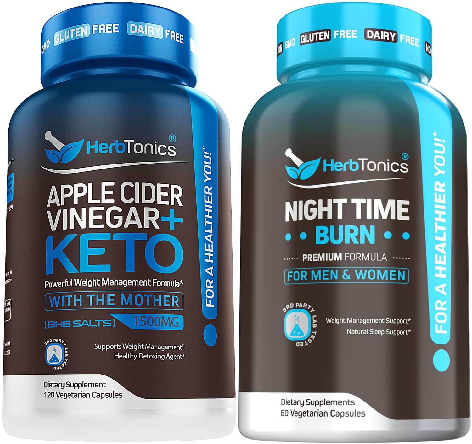 Herbtonics Apple Cider Vinegar Capsules Plus Keto BHB | Fat Burner & Weight Loss Herbtonics uk supplements