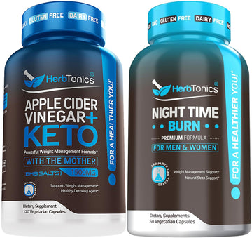 Herbtonics Apple Cider Vinegar Capsules Plus Keto BHB | Fat Burner & Weight Loss Herbtonics uk supplements