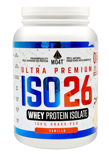 MOMOF4TRANSFORM MO4T Grass Fed Whey Protein Isolate Powder, Naturally Sweetened MOMOF4TRANSFORM uk supplements
